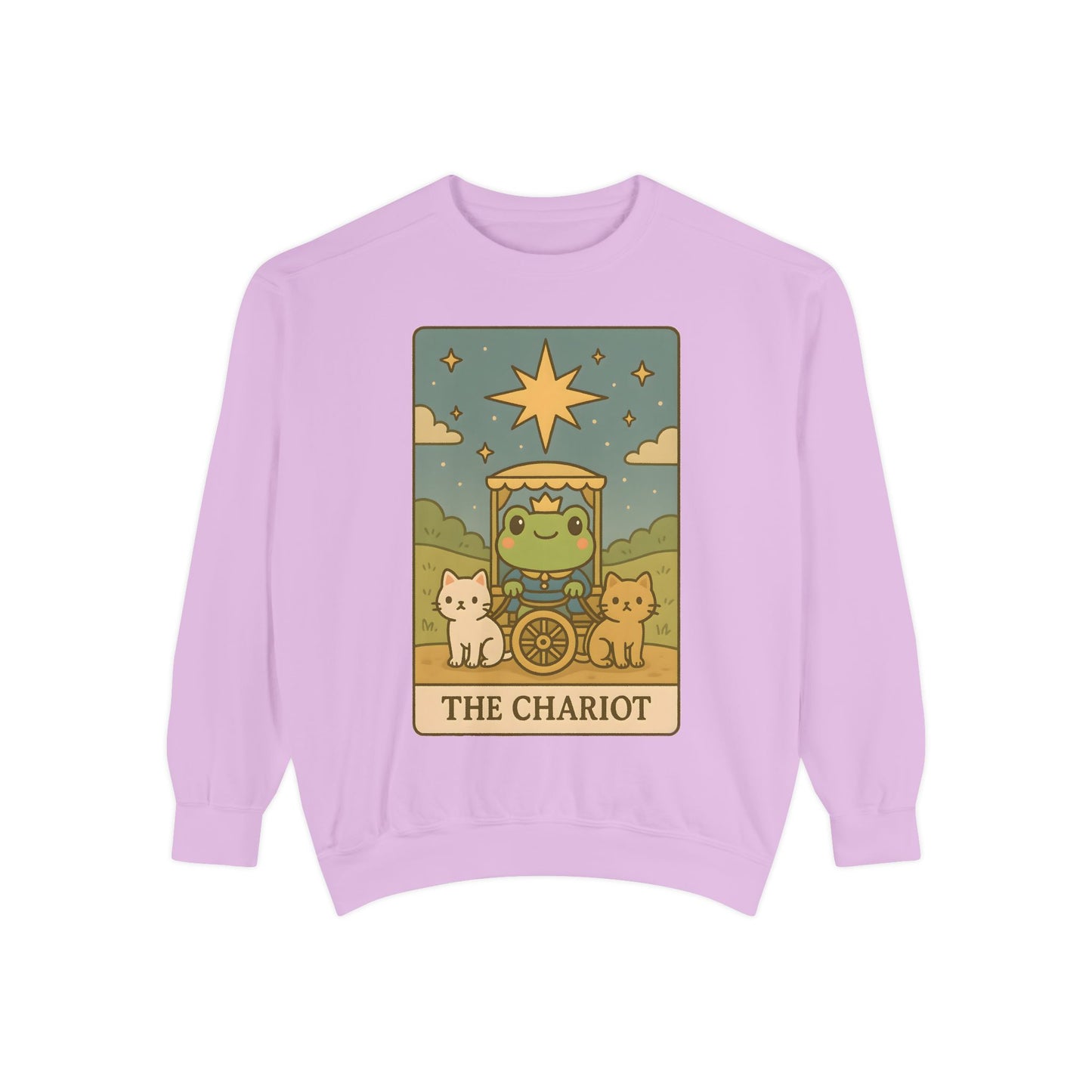 Cozy Tarotoads "The Chariot" Unisex Sweatshirt | Astrology Apparel, Perfect for Halloween, Gift for Friends Family, Great For Frog and Tarot Lovers, Great For Cold Weather