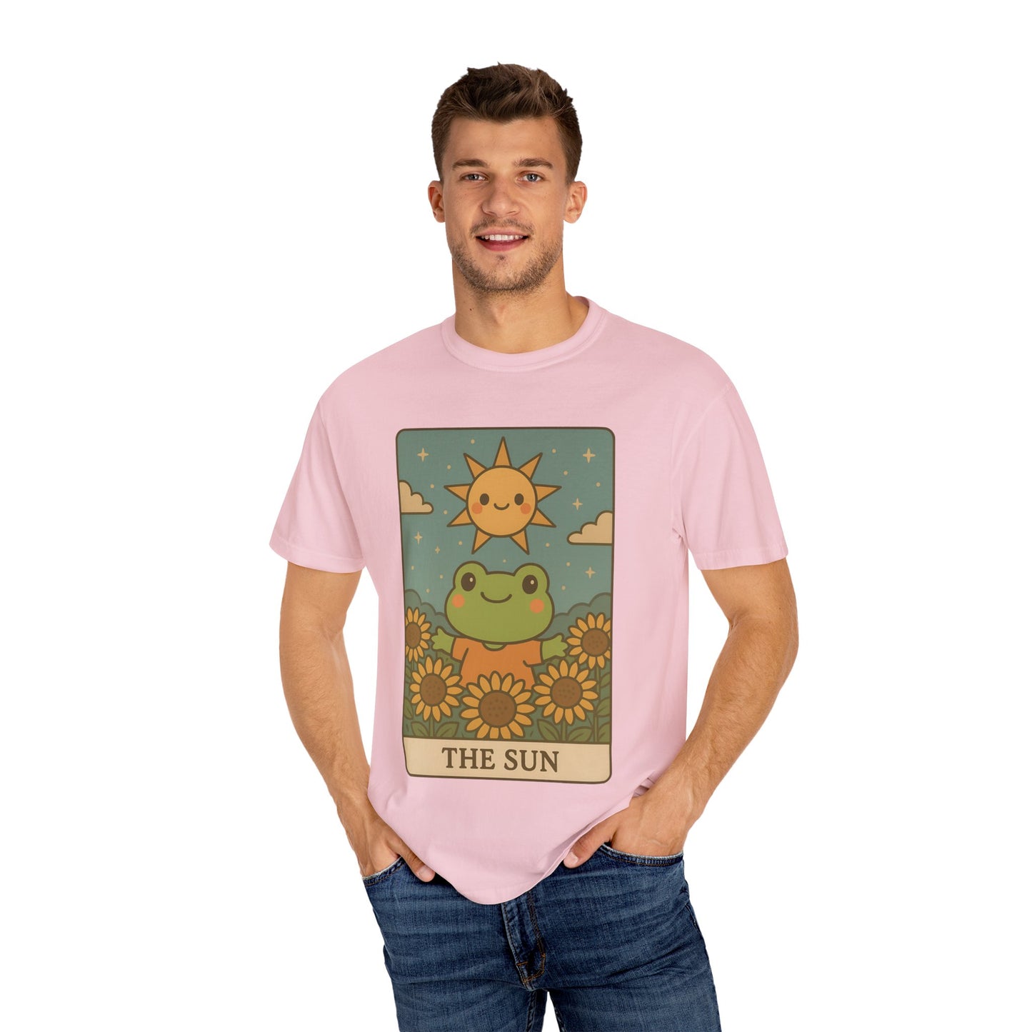 Cute Tarotoads "The Sun" Unisex T-Shirt | Great for Halloween, Warm And Cozy, Great Gift Idea, Astrology Apparel, Unique Tarot Graphic T-Shirt, Good For Cold Weather