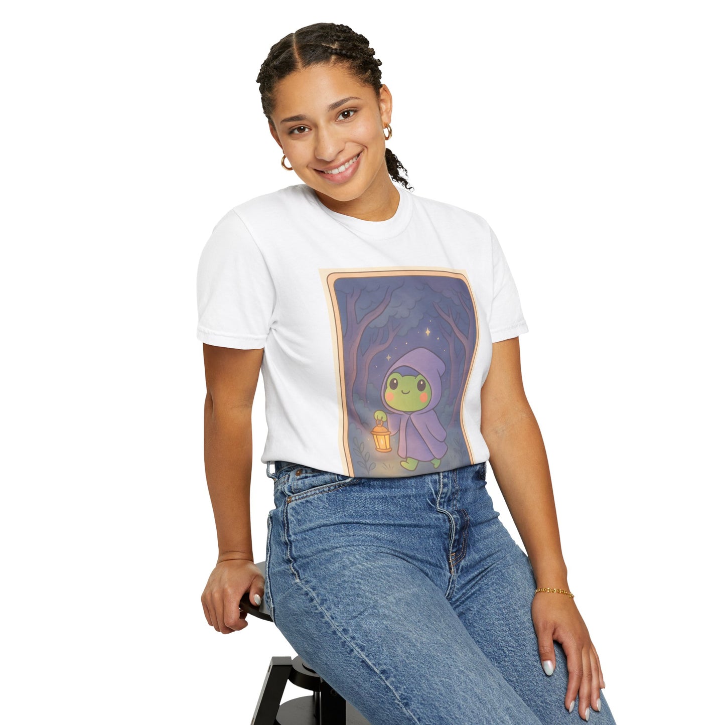 Unisex Garment-Dyed T-Shirt | Adorable Graphic T-shirt | Tarotoads! - “The Hermit"