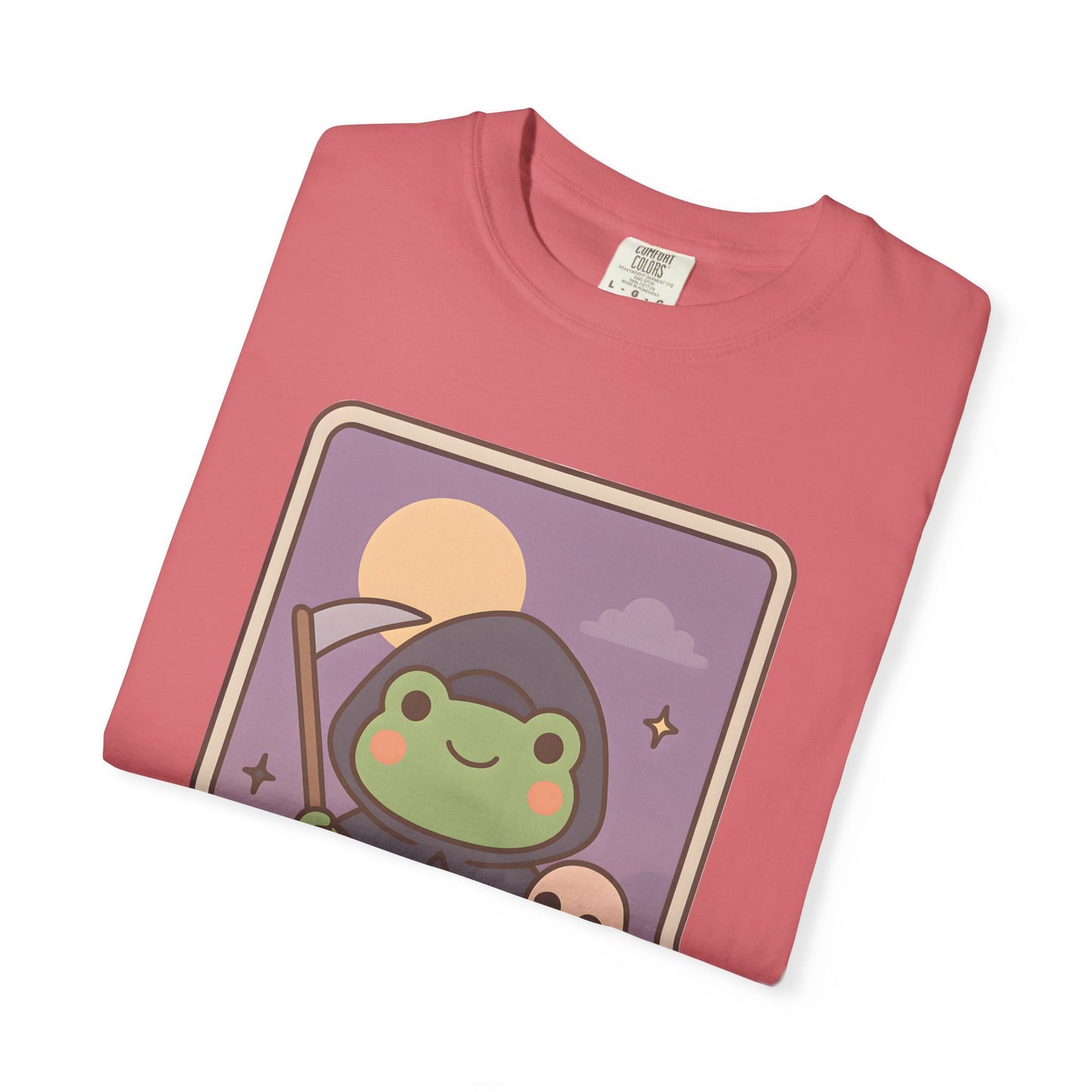 Cute Tarotoads "Death" Unisex T-Shirt | Great for Halloween, Warm And Cozy, Great Gift Idea, Astrology Apparel, Unique Tarot Graphic T-Shirt, Good For Cold Weather