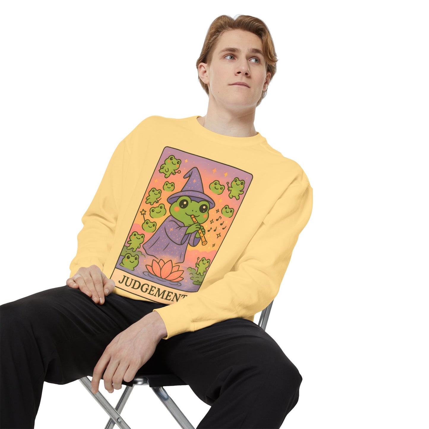 Cozy Tarotoads "Judgement" Unisex Sweatshirt | Astrology Apparel, Perfect for Casual Wear, Gift for Friends Family, Great For Frog and Tarot Lovers, Unisex Apparel
