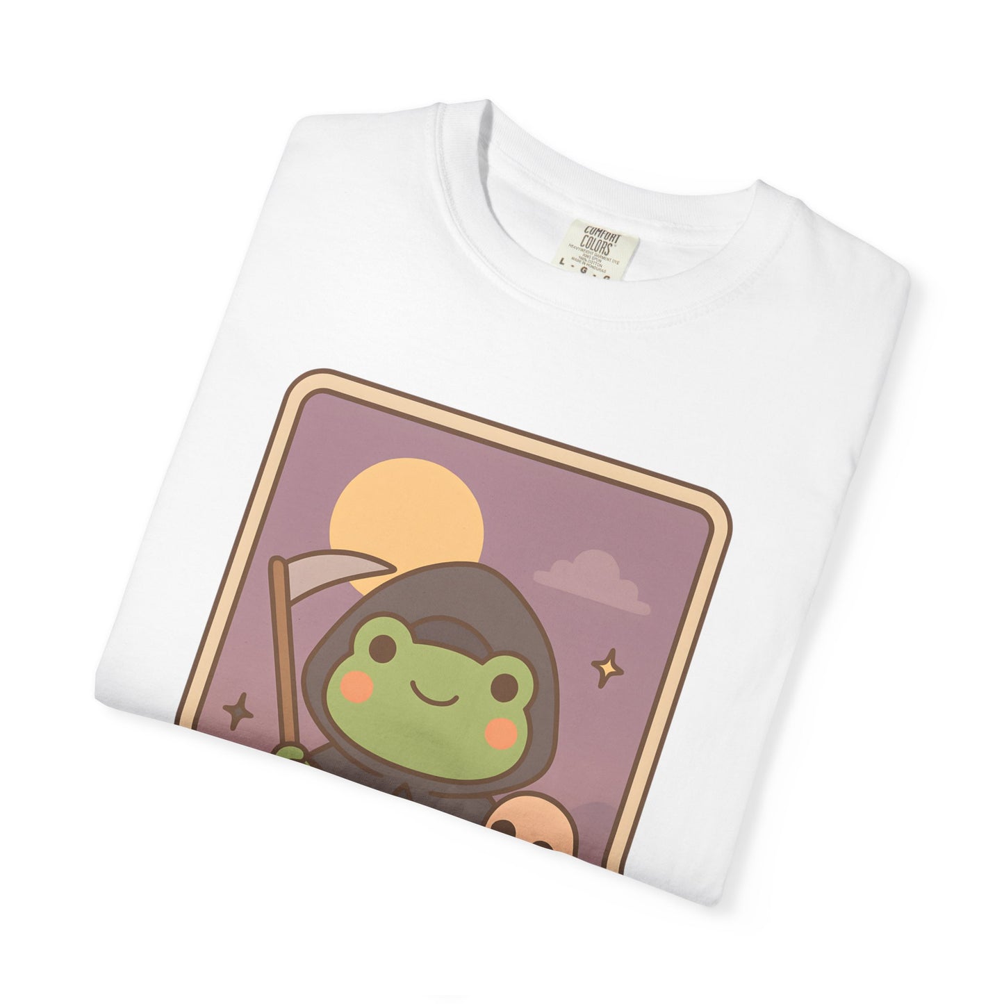 Unisex Garment-Dyed T-Shirt | Adorable Graphic T-shirt | Tarotoads! - “Death"