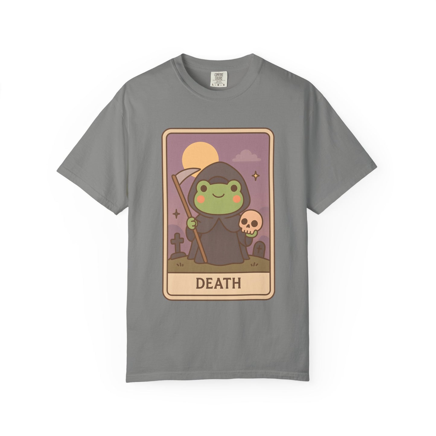 Unisex Garment-Dyed T-Shirt | Adorable Graphic T-shirt | Tarotoads! - “Death"