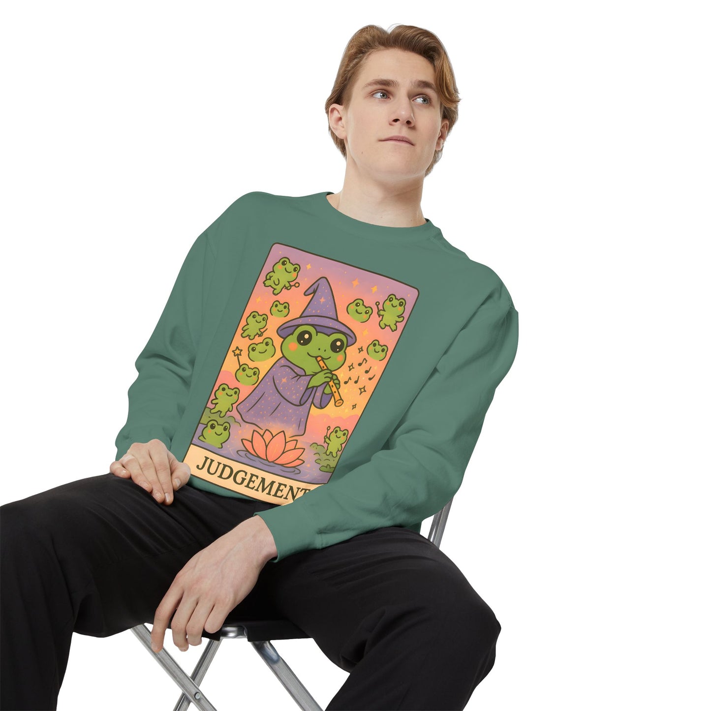 Cozy Tarotoads "Judgement" Unisex Sweatshirt | Astrology Apparel, Perfect for Casual Wear, Gift for Friends Family, Great For Frog and Tarot Lovers, Unisex Apparel