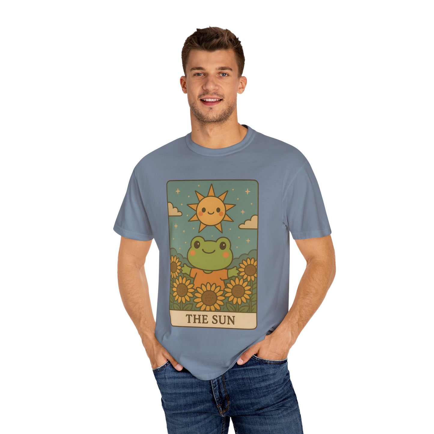 Cute Tarotoads "The Sun" Unisex T-Shirt | Great for Halloween, Warm And Cozy, Great Gift Idea, Astrology Apparel, Unique Tarot Graphic T-Shirt, Good For Cold Weather