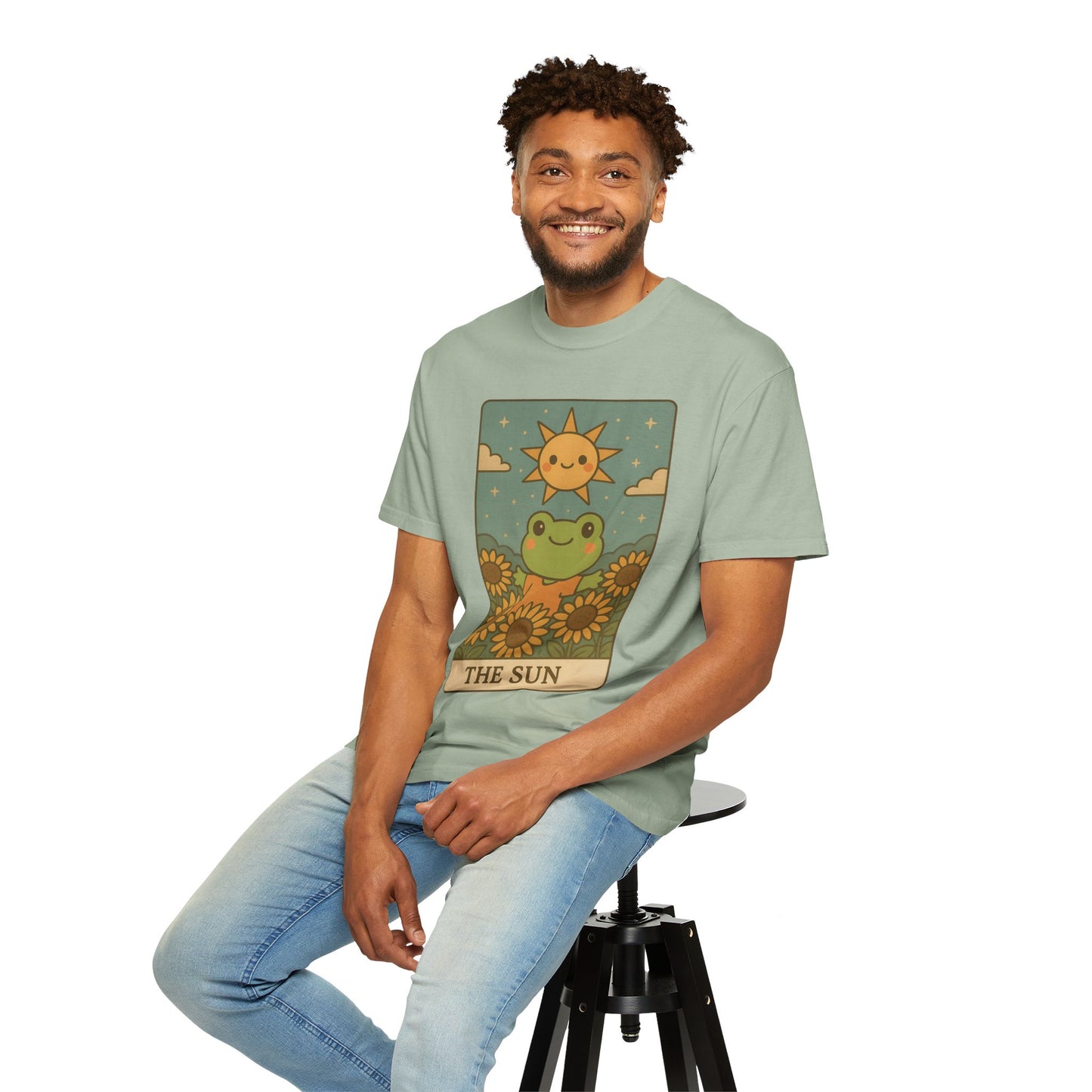 Cute Tarotoads "The Sun" Unisex T-Shirt | Great for Halloween, Warm And Cozy, Great Gift Idea, Astrology Apparel, Unique Tarot Graphic T-Shirt, Good For Cold Weather