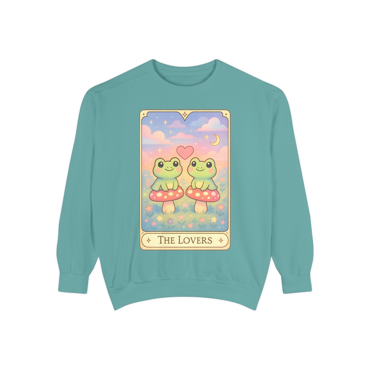 Cozy Tarotoads "The Lovers" Unisex Sweatshirt | Astrology Apparel, Perfect for Halloween, Gift for Friends Family, Great For Frog and Tarot Lovers, Great For Cold Weather