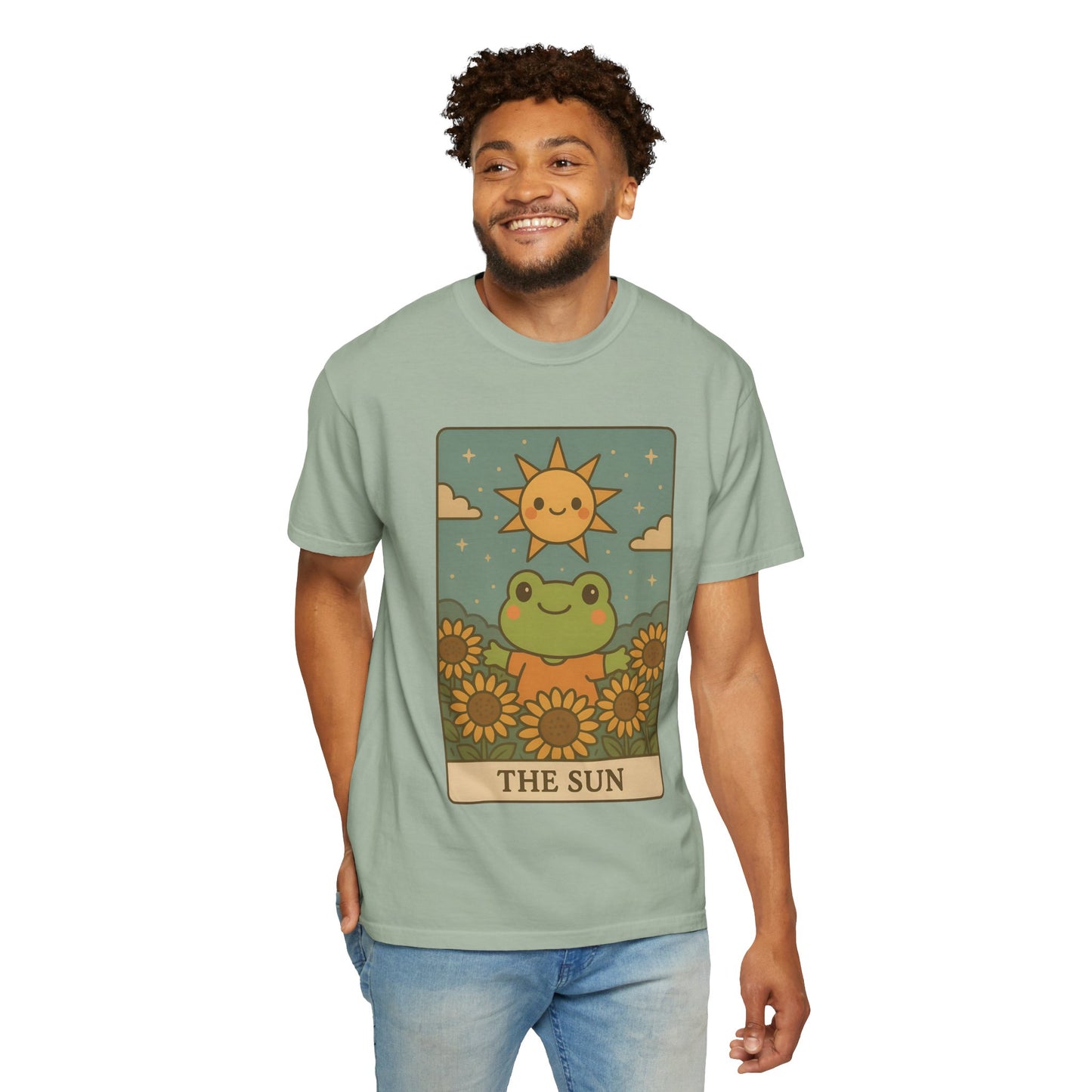 Cute Tarotoads "The Sun" Unisex T-Shirt | Great for Halloween, Warm And Cozy, Great Gift Idea, Astrology Apparel, Unique Tarot Graphic T-Shirt, Good For Cold Weather