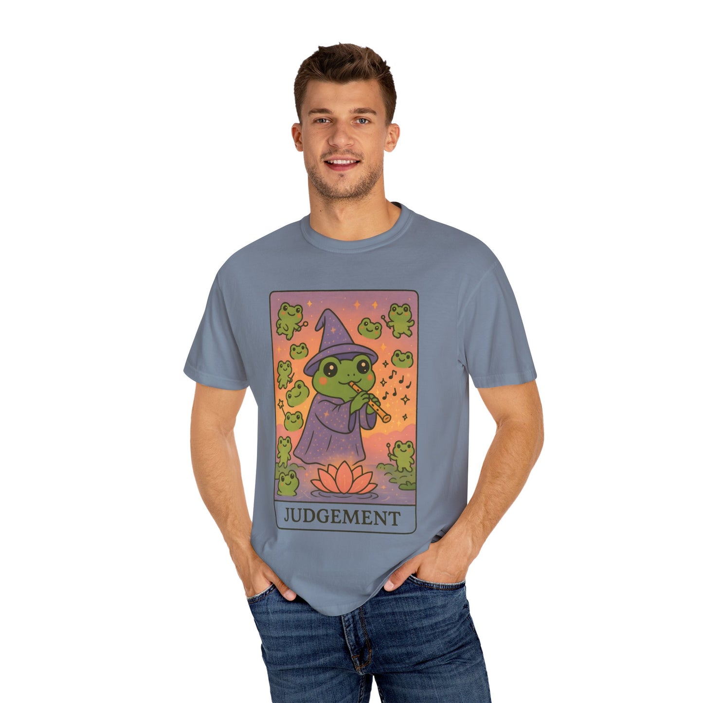 Cute Tarotoads "Judgement" Unisex T-Shirt | Great for Halloween, Warm And Cozy, Great Gift Idea, Astrology Apparel, Unique Tarot Graphic T-Shirt, Good For Cold Weather