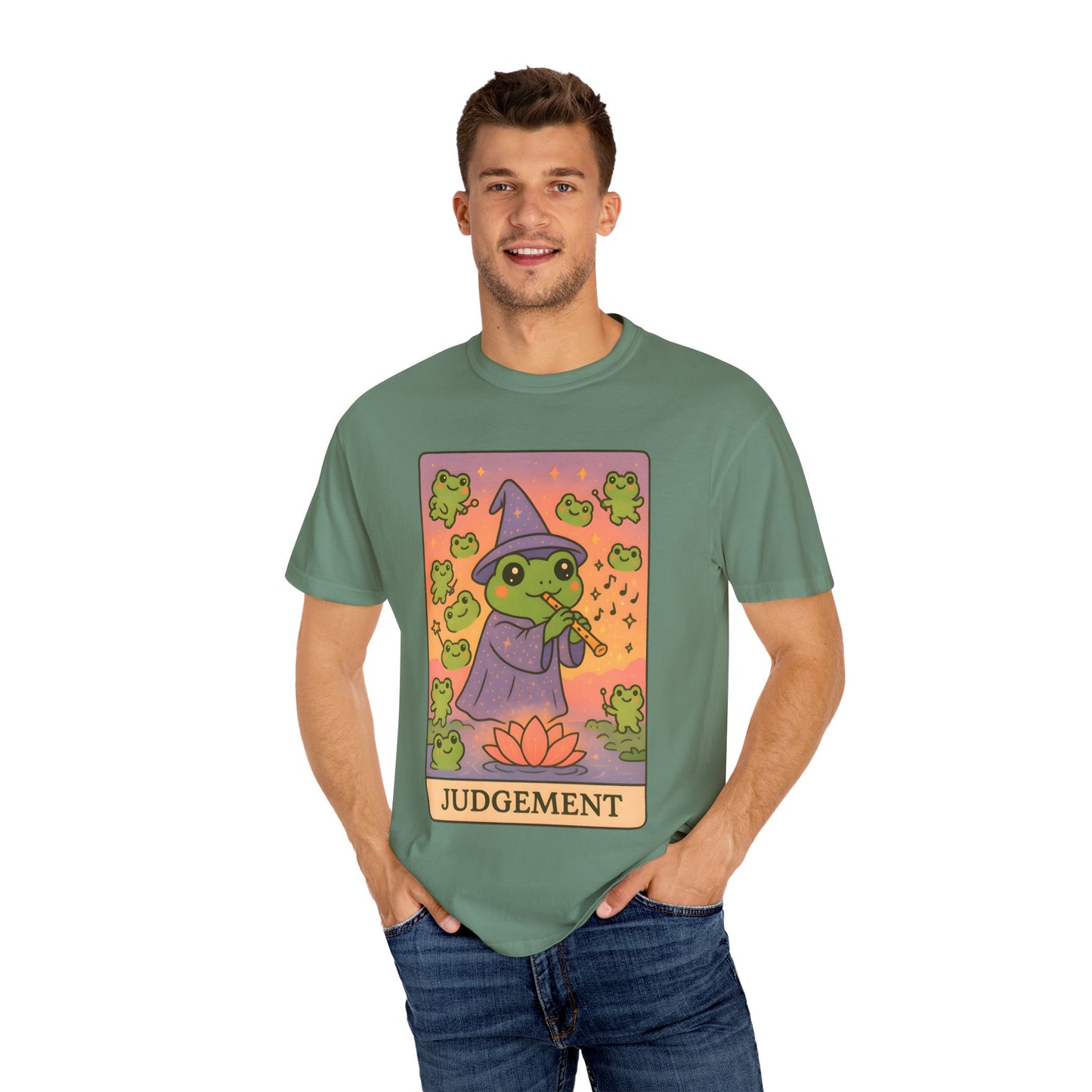 Cute Tarotoads "Judgement" Unisex T-Shirt | Great for Halloween, Warm And Cozy, Great Gift Idea, Astrology Apparel, Unique Tarot Graphic T-Shirt, Good For Cold Weather