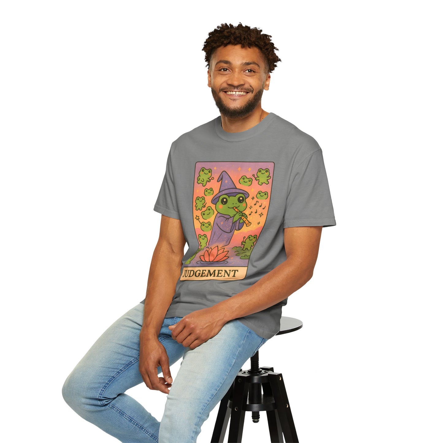 Cute Tarotoads "Judgement" Unisex T-Shirt | Great for Halloween, Warm And Cozy, Great Gift Idea, Astrology Apparel, Unique Tarot Graphic T-Shirt, Good For Cold Weather