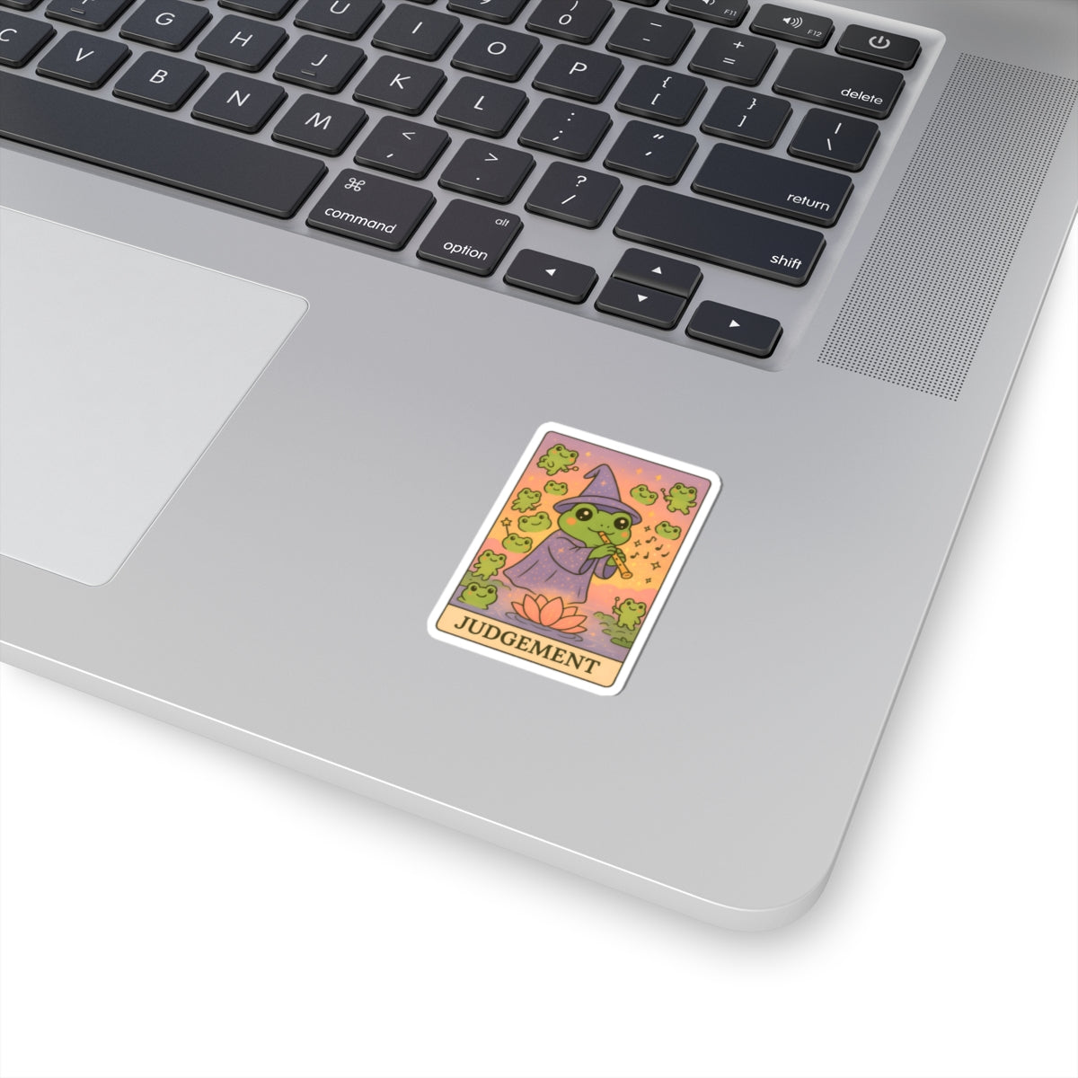 Whimsical Tarotoads! "Judgement" Kiss-Cut Sticker | Fun Outdoor Decor, Laptop Decals, Gift for Animal Lovers, Nature Enthusiasts, and Tarot Fans