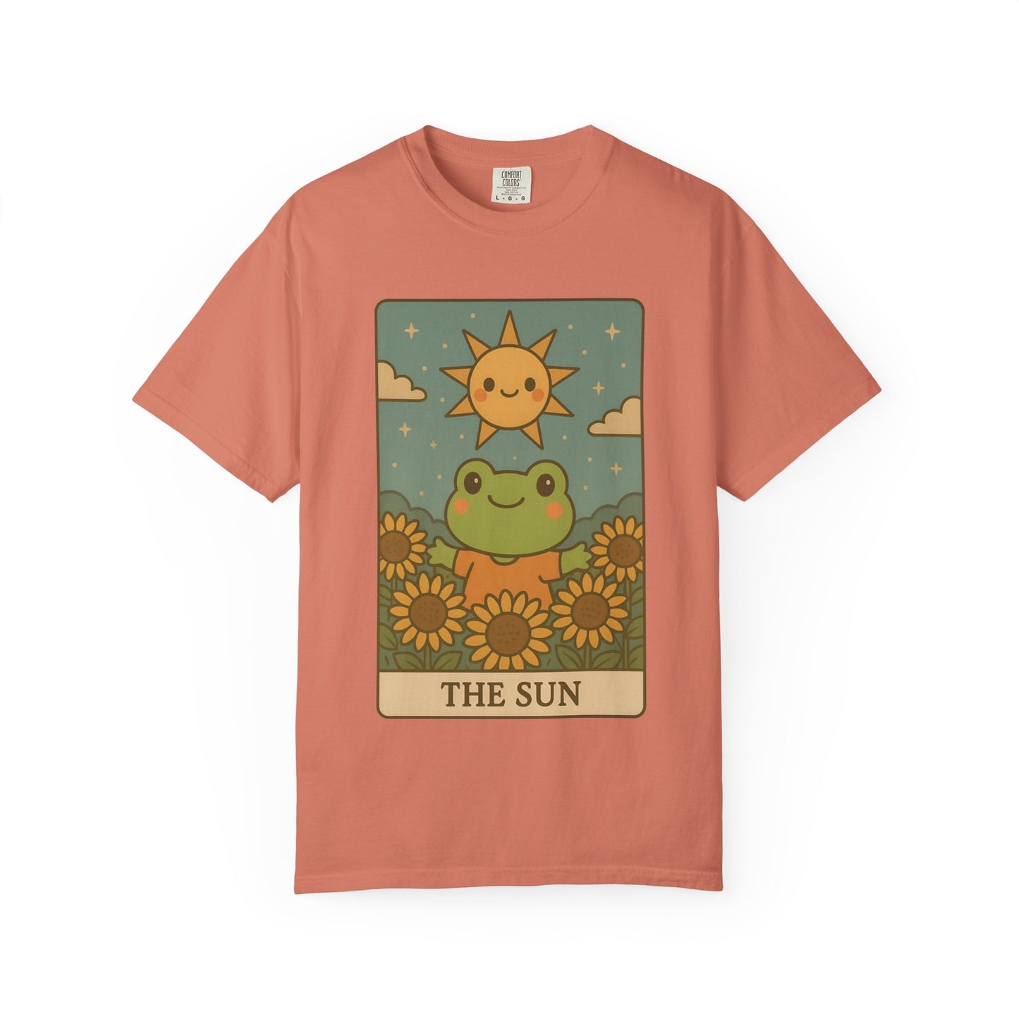 Cute Tarotoads "The Sun" Unisex T-Shirt | Great for Halloween, Warm And Cozy, Great Gift Idea, Astrology Apparel, Unique Tarot Graphic T-Shirt, Good For Cold Weather