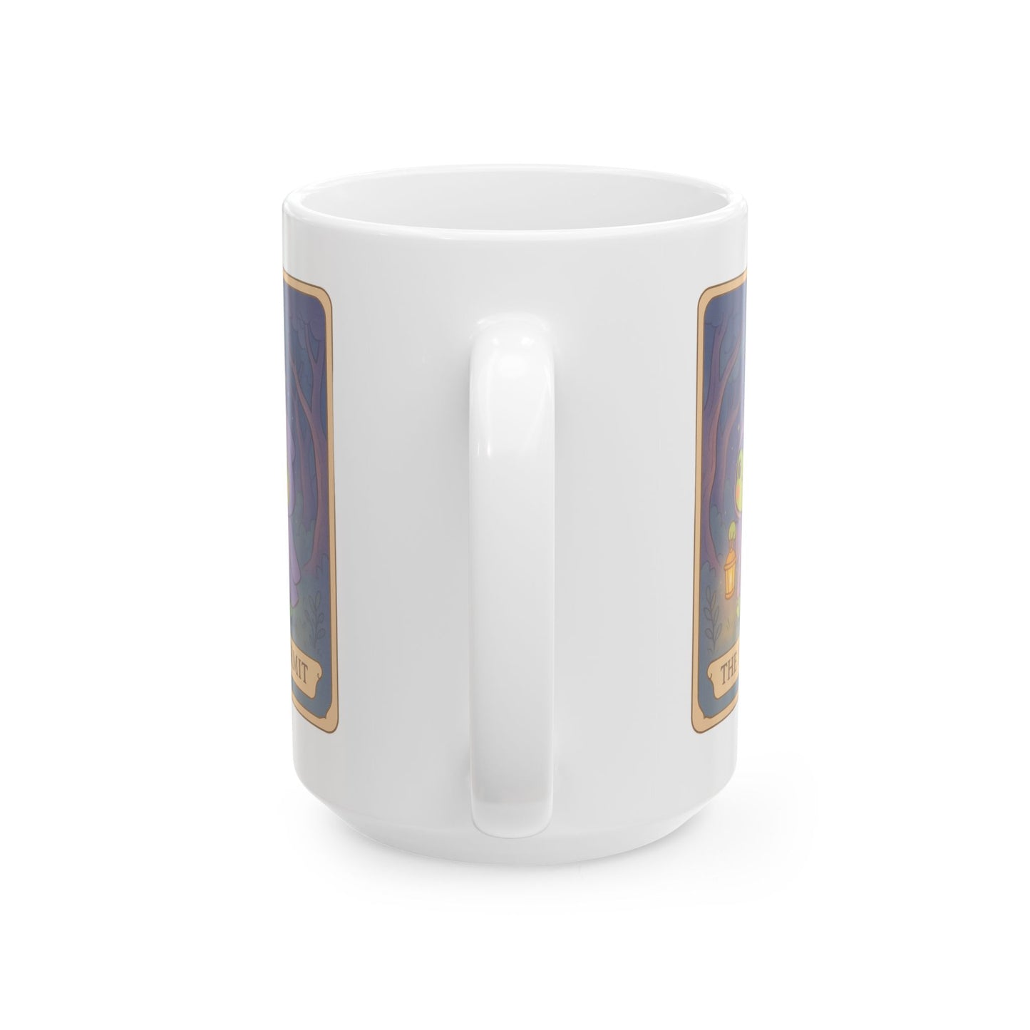 Adorable Tarotoads! "The Hermit" White Ceramic Mug | Cozy Vibes for Coffee Lovers, Perfect Gift for Birthdays, Anniversaries, or Just Because <3