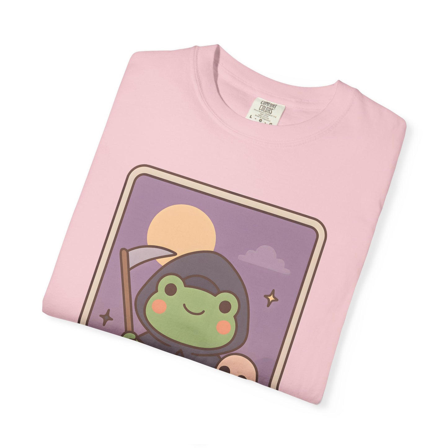 Cute Tarotoads "Death" Unisex T-Shirt | Great for Halloween, Warm And Cozy, Great Gift Idea, Astrology Apparel, Unique Tarot Graphic T-Shirt, Good For Cold Weather