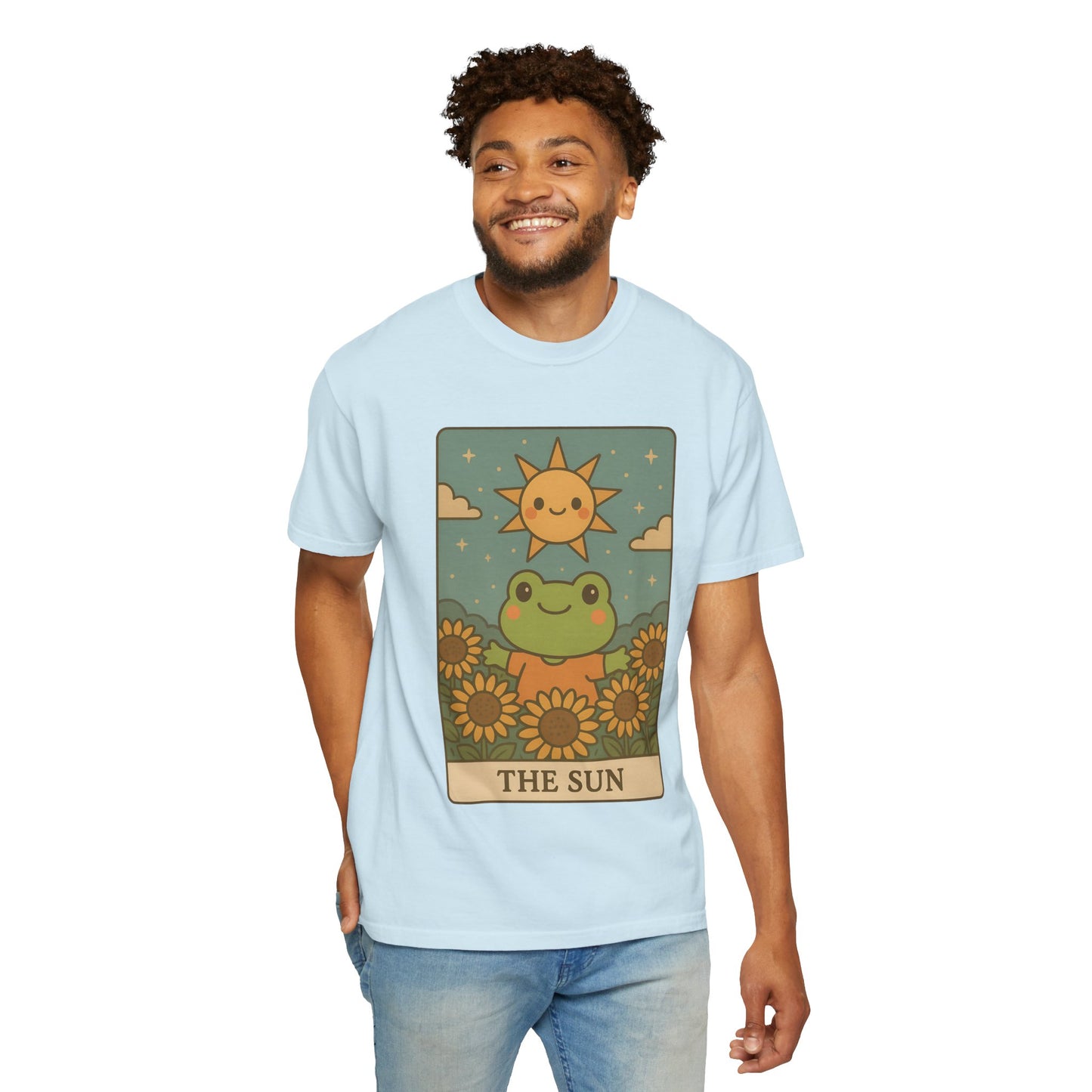 Cute Tarotoads "The Sun" Unisex T-Shirt | Great for Halloween, Warm And Cozy, Great Gift Idea, Astrology Apparel, Unique Tarot Graphic T-Shirt, Good For Cold Weather
