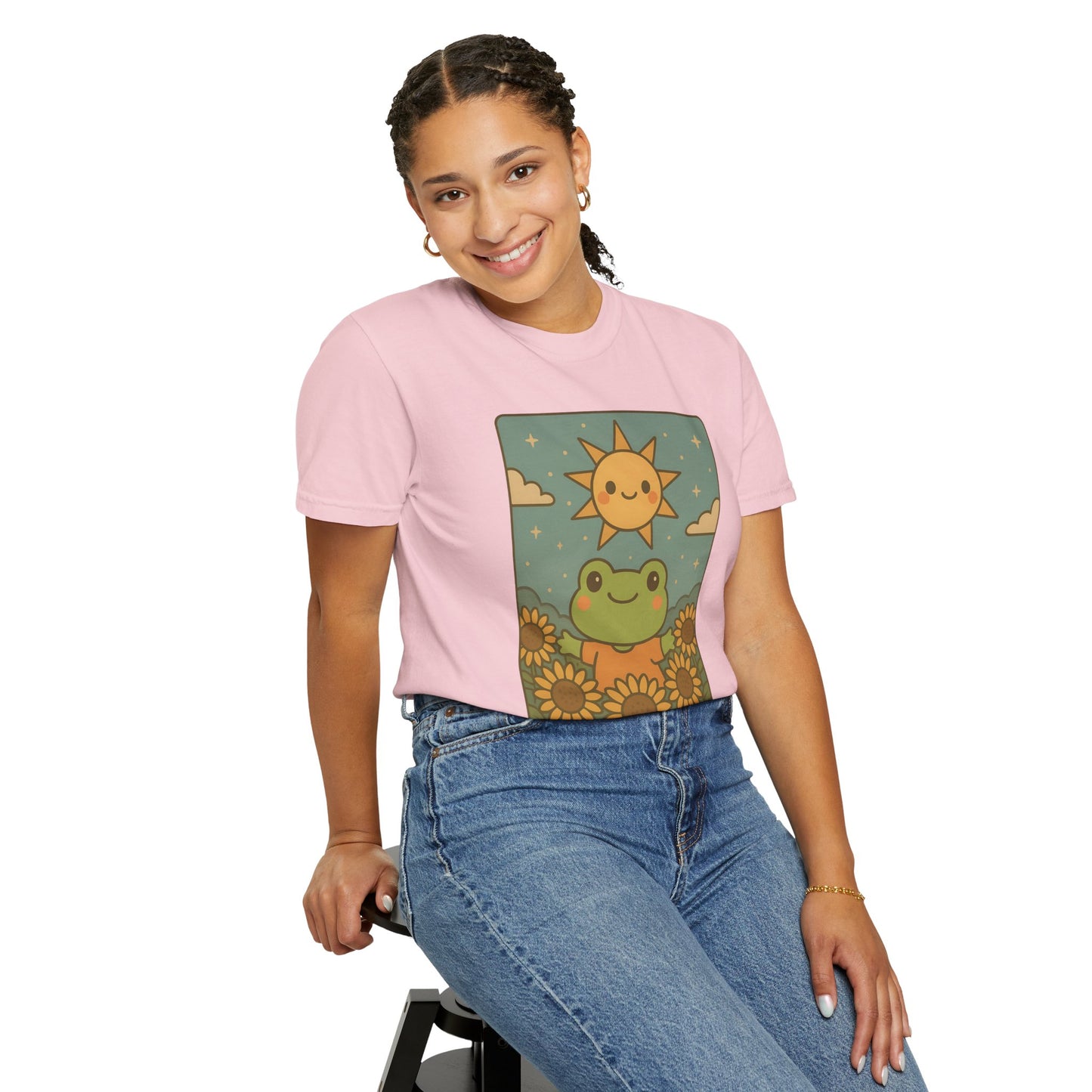 Cute Tarotoads "The Sun" Unisex T-Shirt | Great for Halloween, Warm And Cozy, Great Gift Idea, Astrology Apparel, Unique Tarot Graphic T-Shirt, Good For Cold Weather