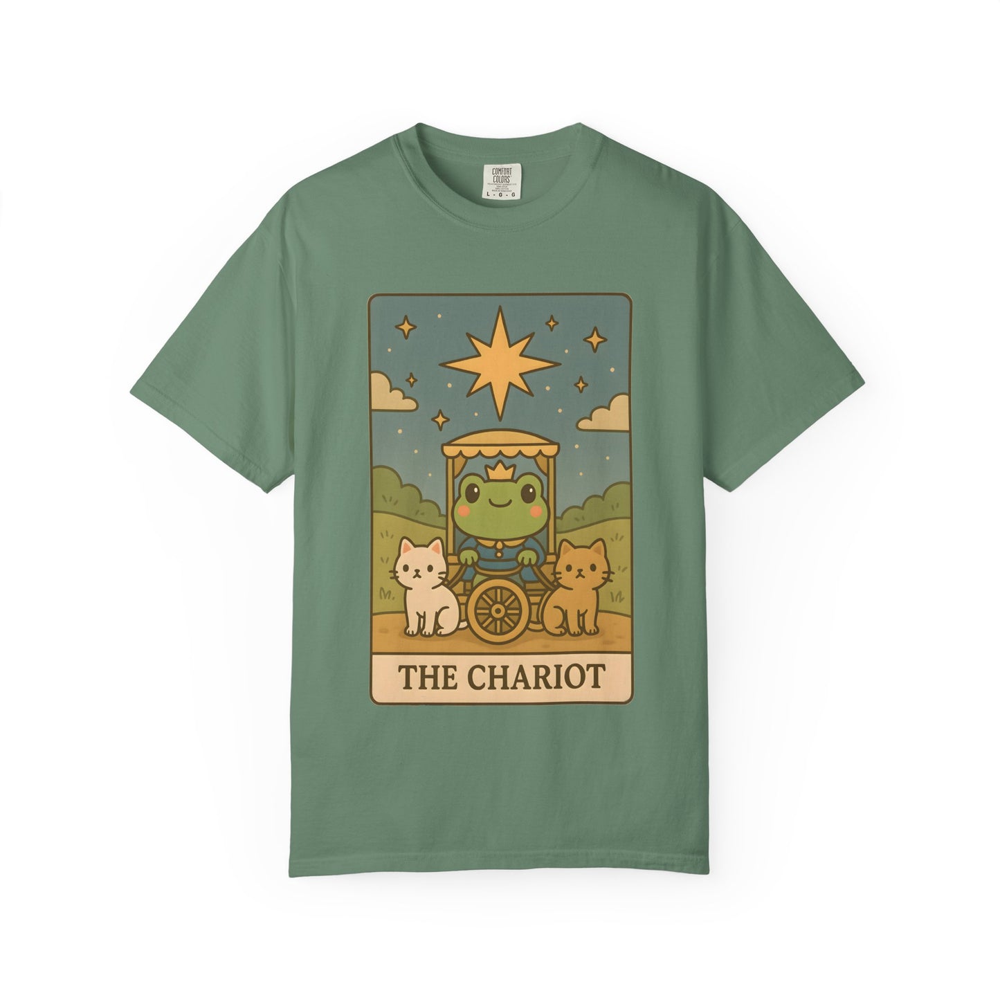 Cute Tarotoads "The Chariot" Unisex T-Shirt | Great for Halloween, Warm And Cozy, Great Gift Idea, Astrology Apparel, Unique Tarot Graphic T-Shirt, Good For Cold Weather