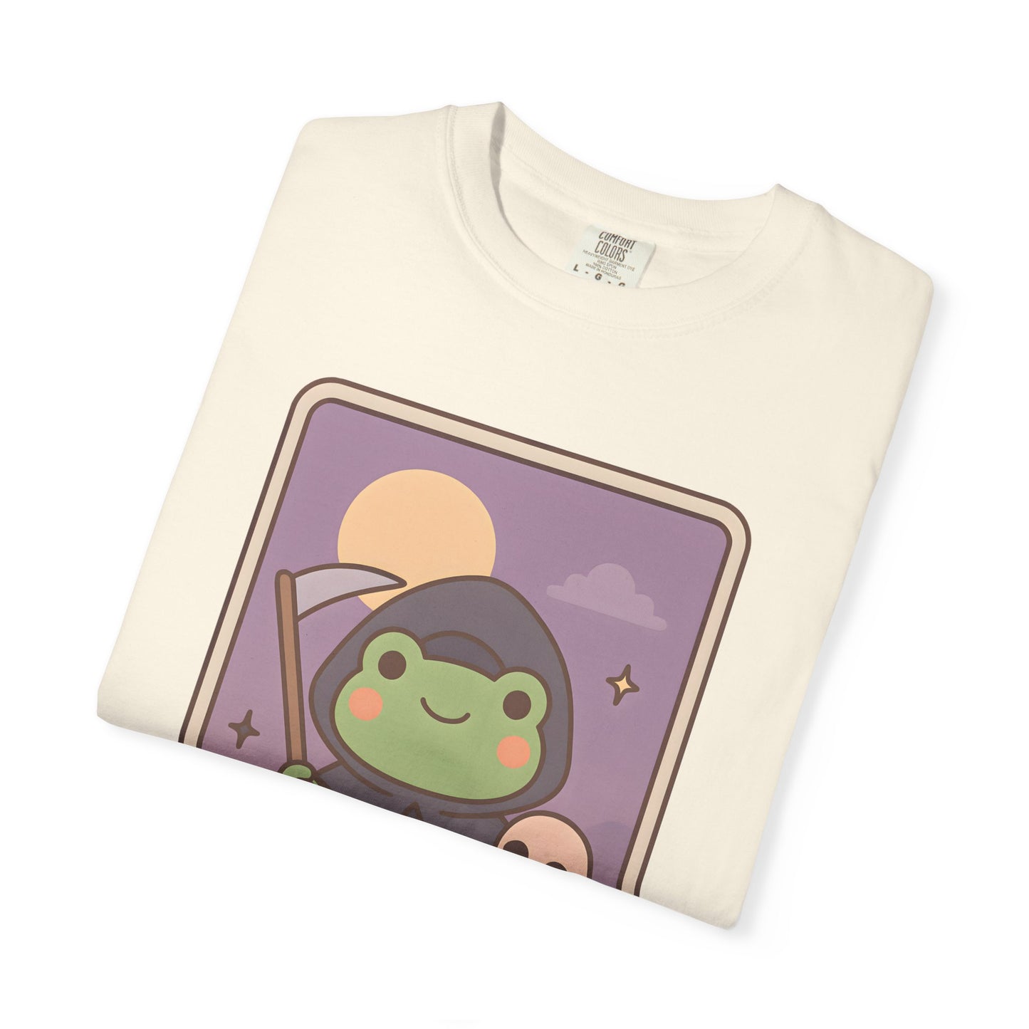 Cute Tarotoads "Death" Unisex T-Shirt | Great for Halloween, Warm And Cozy, Great Gift Idea, Astrology Apparel, Unique Tarot Graphic T-Shirt, Good For Cold Weather