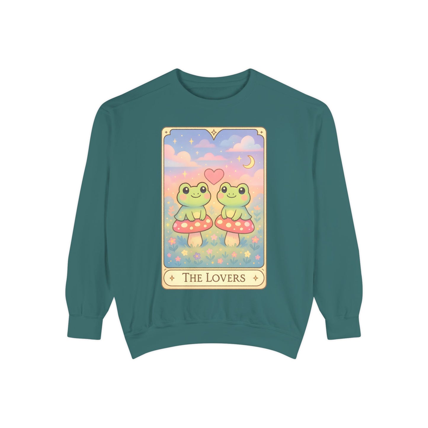 Cozy Tarotoads "The Lovers" Unisex Sweatshirt | Astrology Apparel, Perfect for Halloween, Gift for Friends Family, Great For Frog and Tarot Lovers, Great For Cold Weather