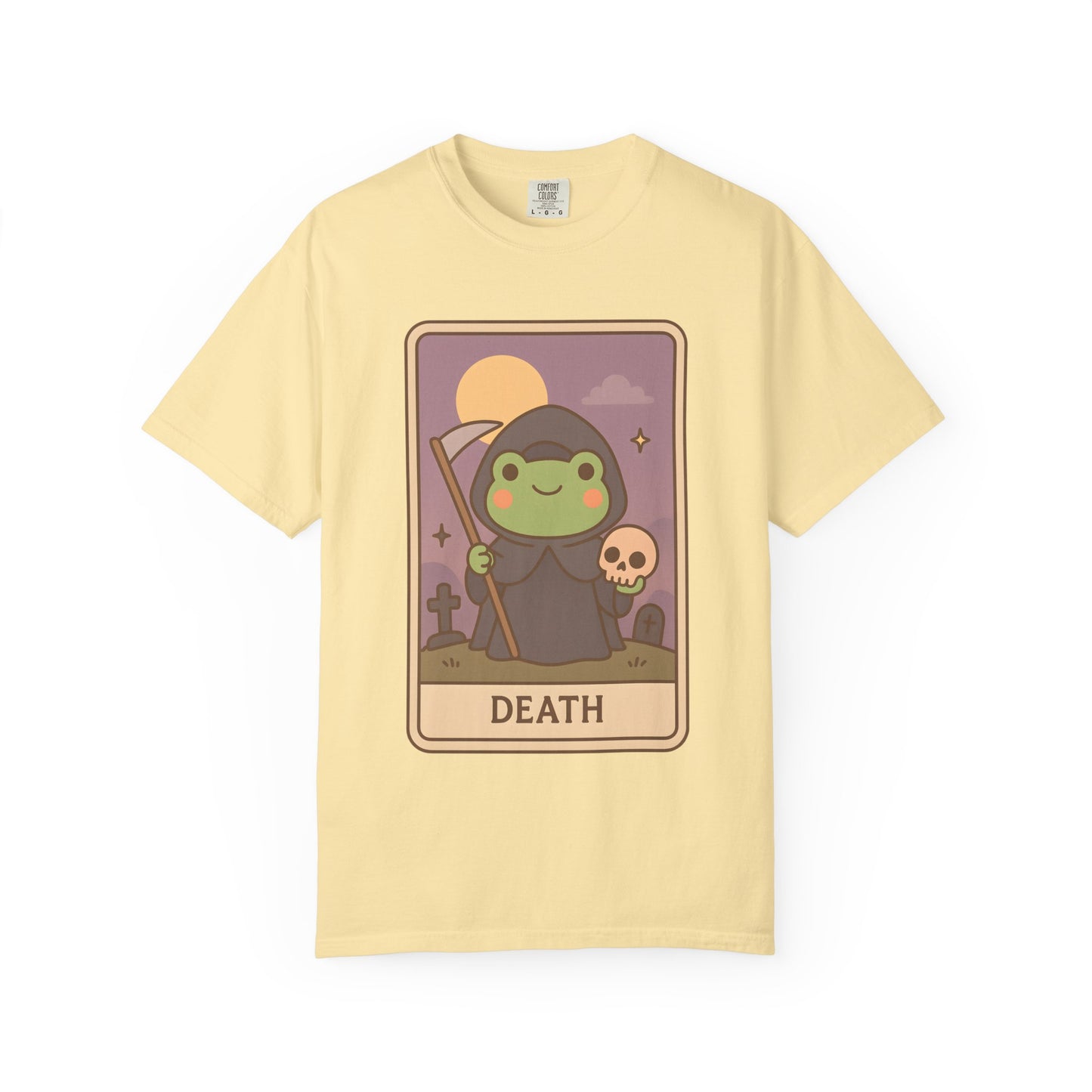 Unisex Garment-Dyed T-Shirt | Adorable Graphic T-shirt | Tarotoads! - “Death"