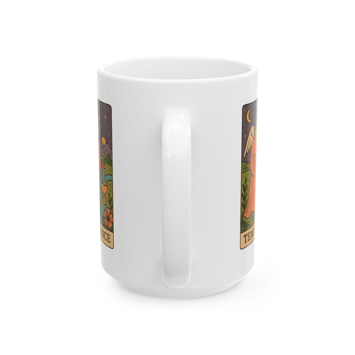 Ceramic Tarotoads! "Temperance" Mug - Embrace Your Journey, Unique Gift for Spiritualists, Mystical Tea and Coffee Lover, Astrology Decor, 11oz and 15oz