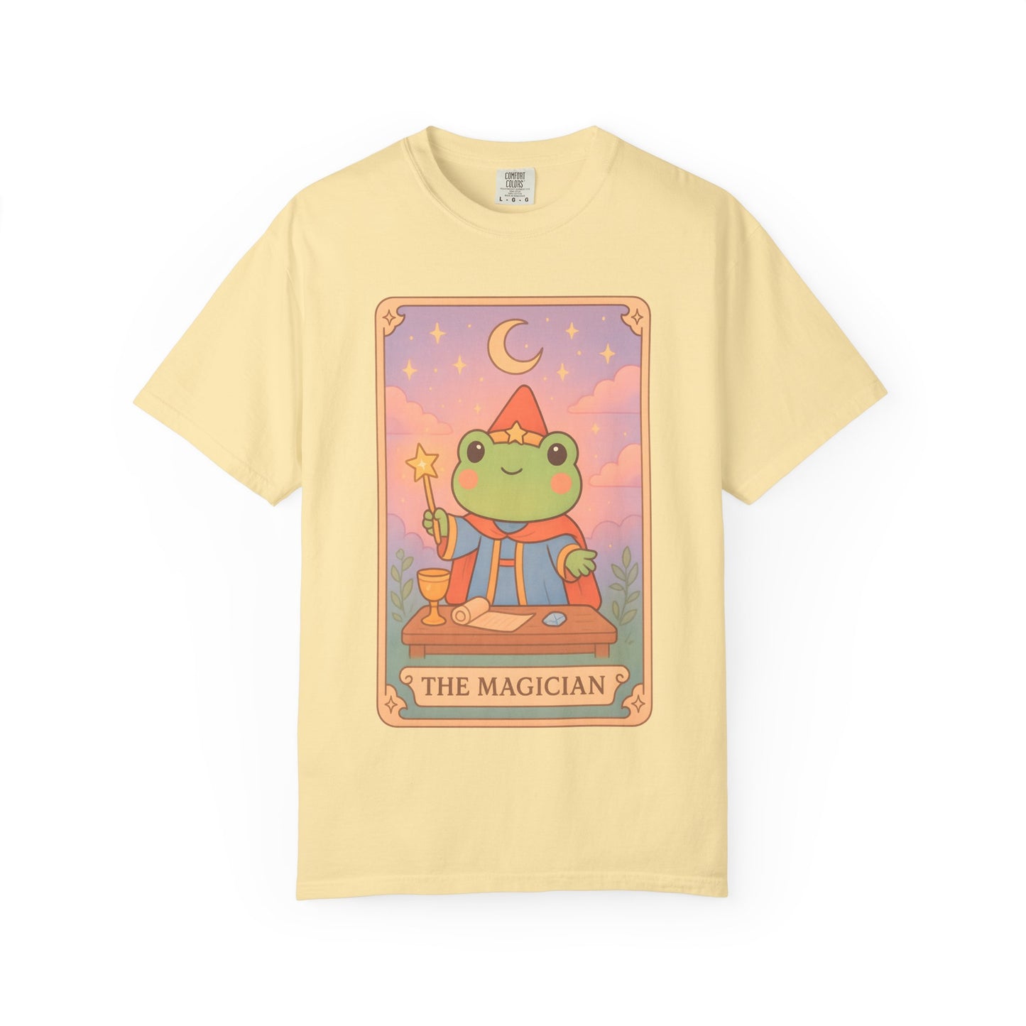 Unisex Garment-Dyed T-Shirt | Adorable Graphic T-shirt | Tarotoads! - “The Magician"