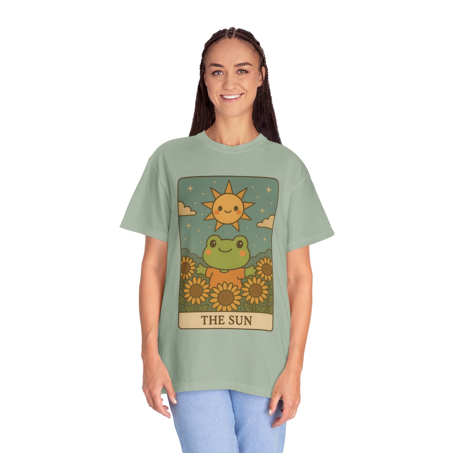Cute Tarotoads "The Sun" Unisex T-Shirt | Great for Halloween, Warm And Cozy, Great Gift Idea, Astrology Apparel, Unique Tarot Graphic T-Shirt, Good For Cold Weather