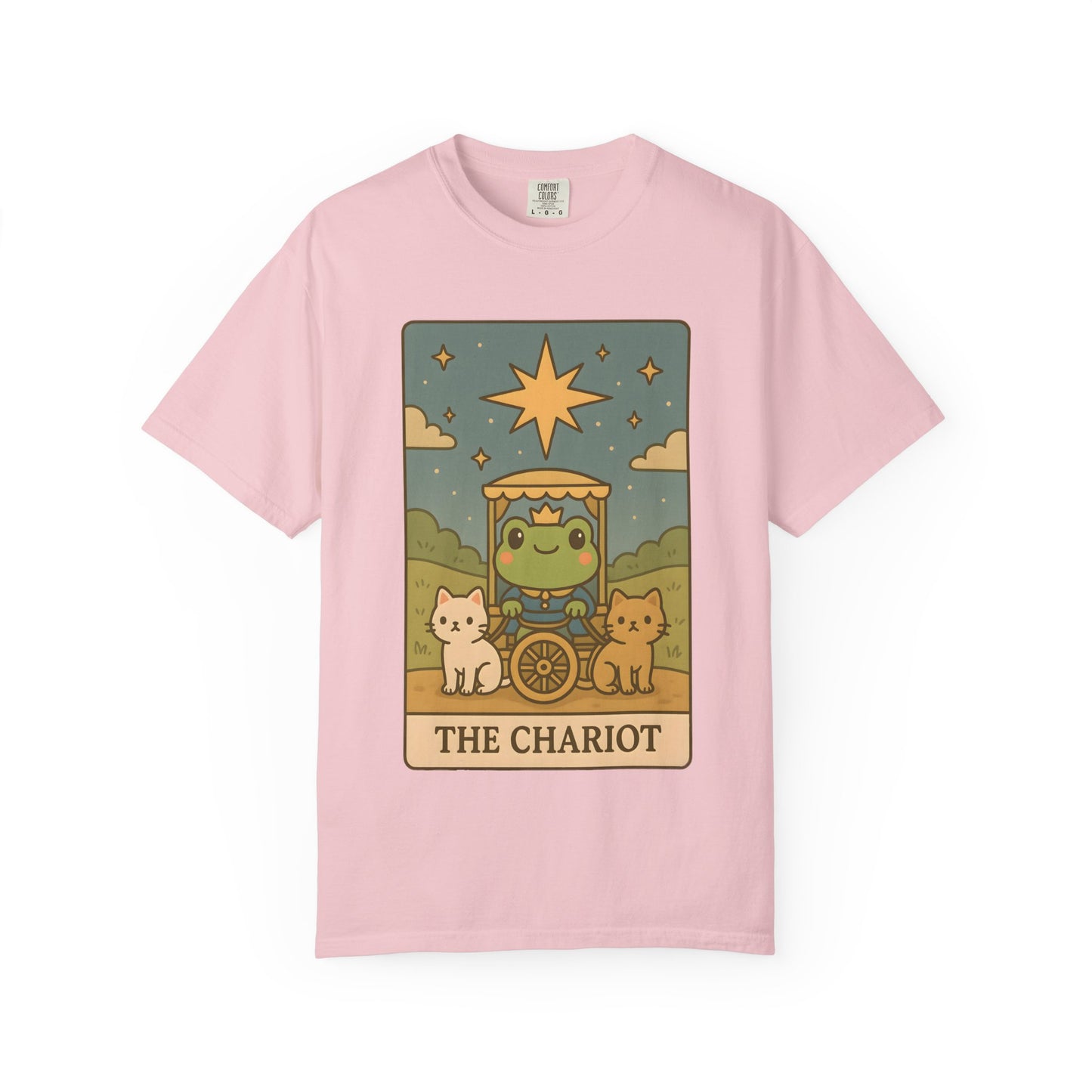 Cute Tarotoads "The Chariot" Unisex T-Shirt | Great for Halloween, Warm And Cozy, Great Gift Idea, Astrology Apparel, Unique Tarot Graphic T-Shirt, Good For Cold Weather