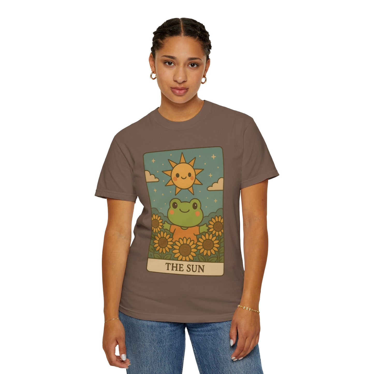 Cute Tarotoads "The Sun" Unisex T-Shirt | Great for Halloween, Warm And Cozy, Great Gift Idea, Astrology Apparel, Unique Tarot Graphic T-Shirt, Good For Cold Weather