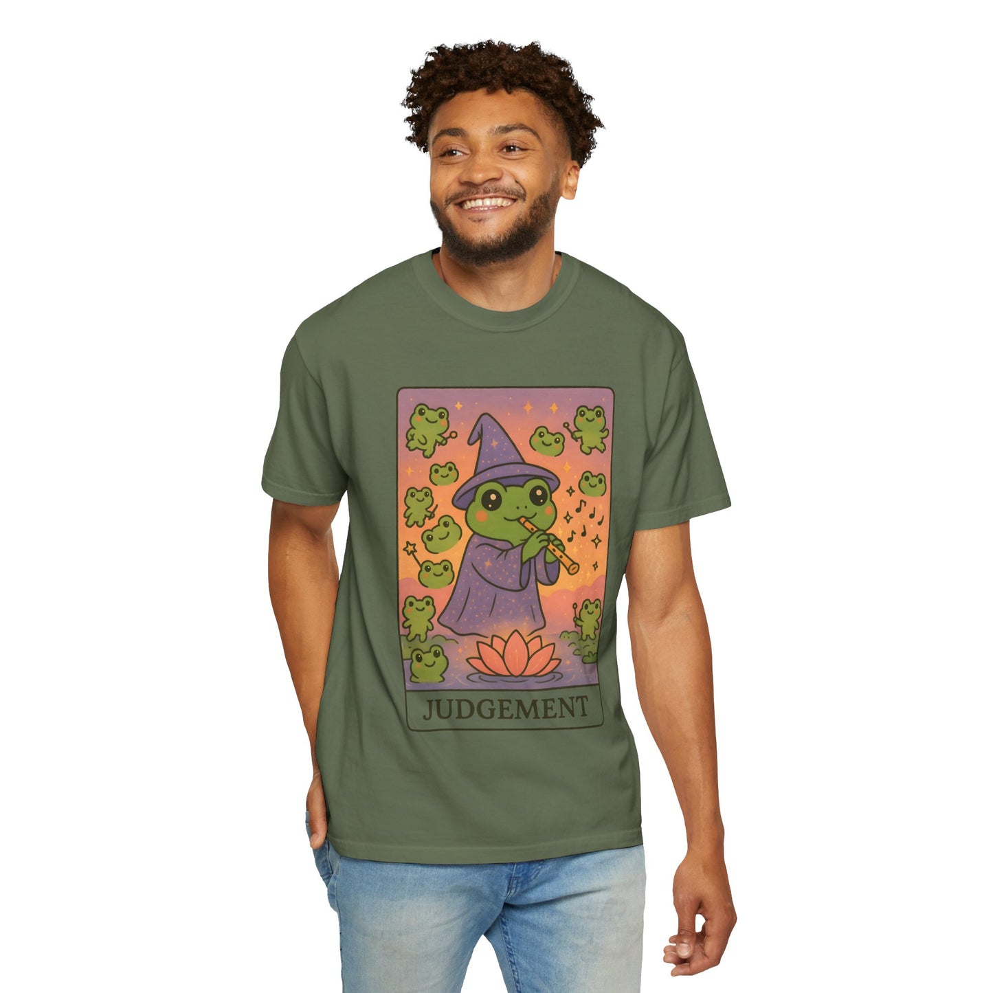 Cute Tarotoads "Judgement" Unisex T-Shirt | Great for Halloween, Warm And Cozy, Great Gift Idea, Astrology Apparel, Unique Tarot Graphic T-Shirt, Good For Cold Weather