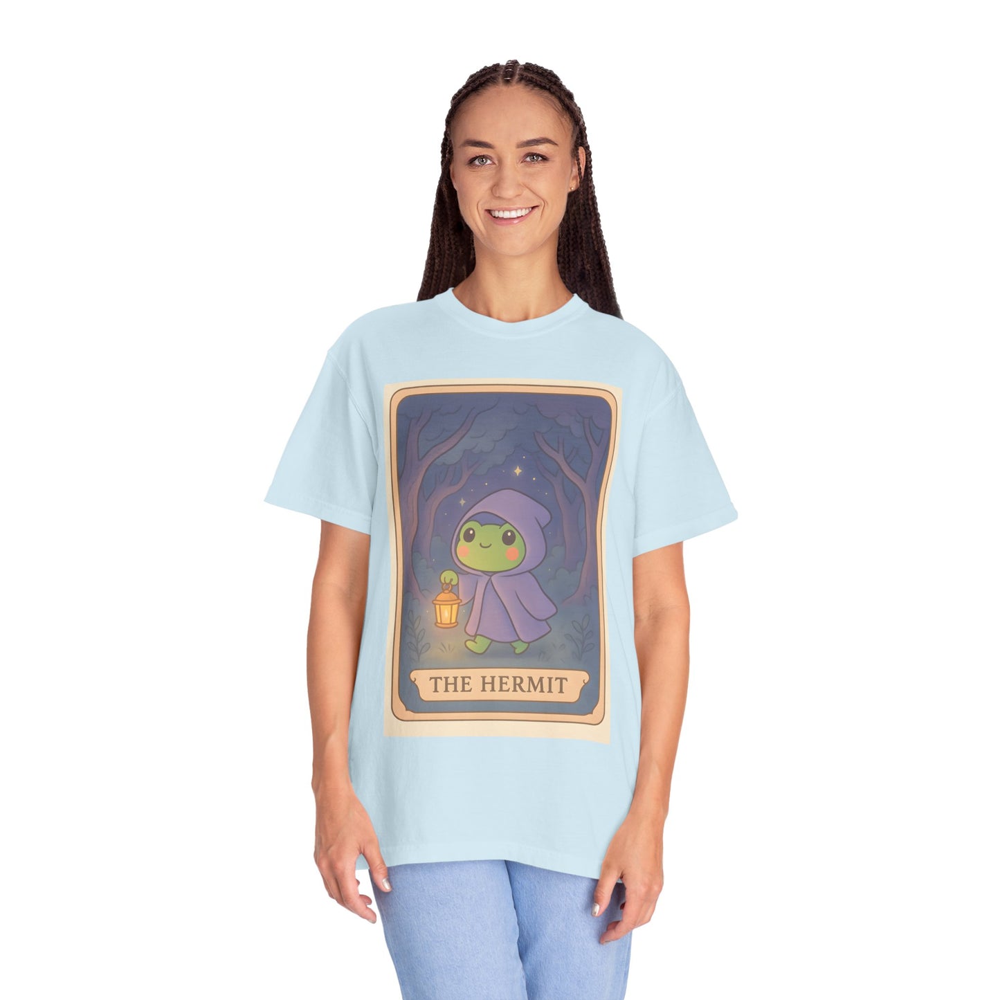 Unisex Garment-Dyed T-Shirt | Adorable Graphic T-shirt | Tarotoads! - “The Hermit"