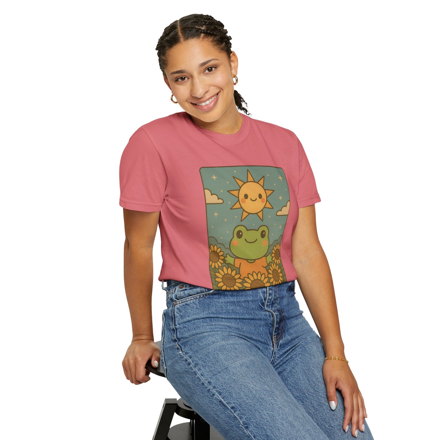 Cute Tarotoads "The Sun" Unisex T-Shirt | Great for Halloween, Warm And Cozy, Great Gift Idea, Astrology Apparel, Unique Tarot Graphic T-Shirt, Good For Cold Weather
