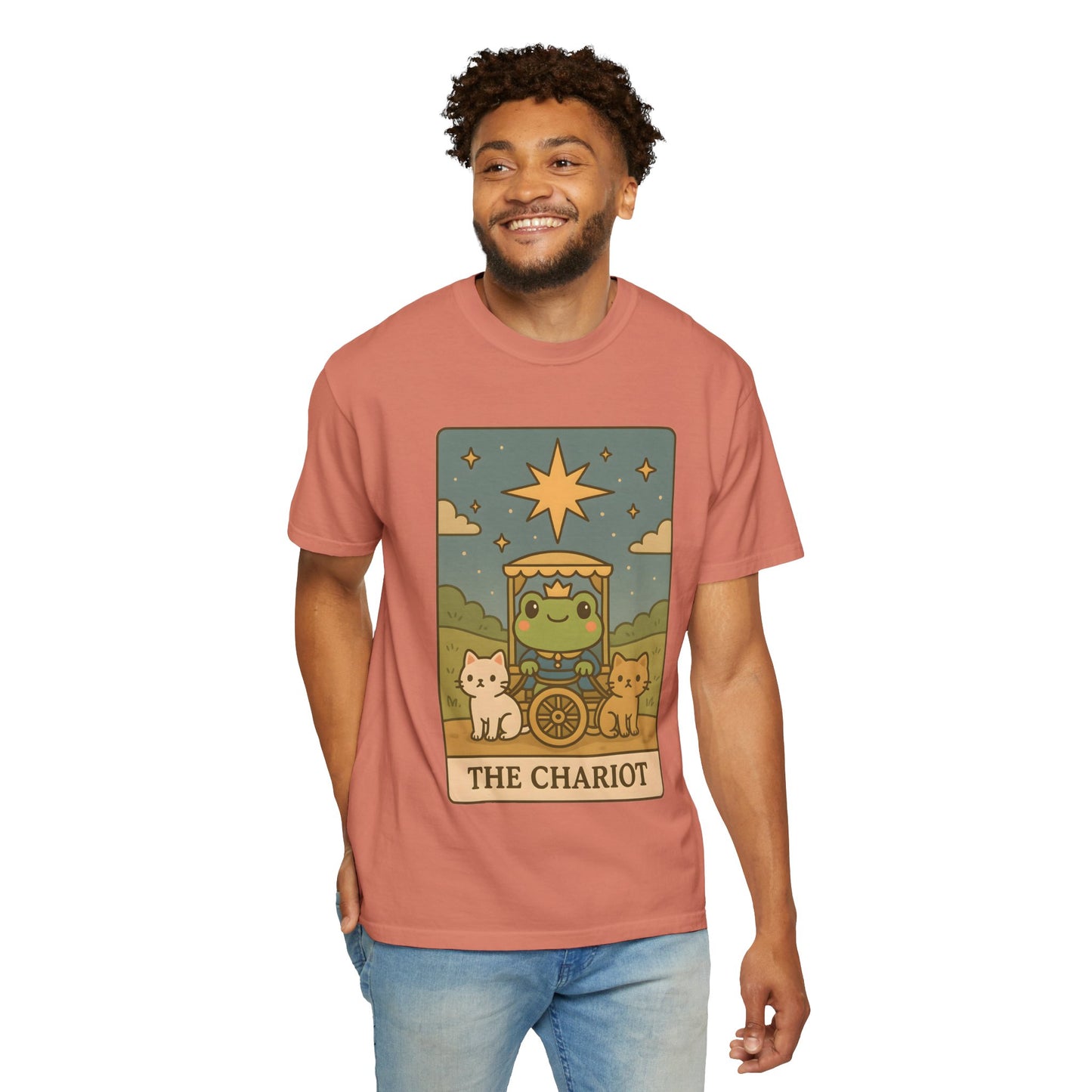 Cute Tarotoads "The Chariot" Unisex T-Shirt | Great for Halloween, Warm And Cozy, Great Gift Idea, Astrology Apparel, Unique Tarot Graphic T-Shirt, Good For Cold Weather