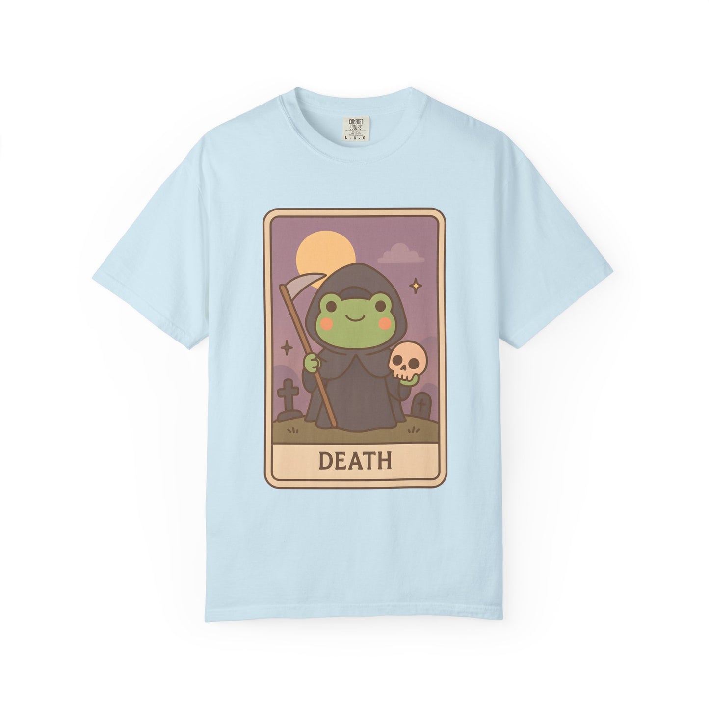 Unisex Garment-Dyed T-Shirt | Adorable Graphic T-shirt | Tarotoads! - “Death"
