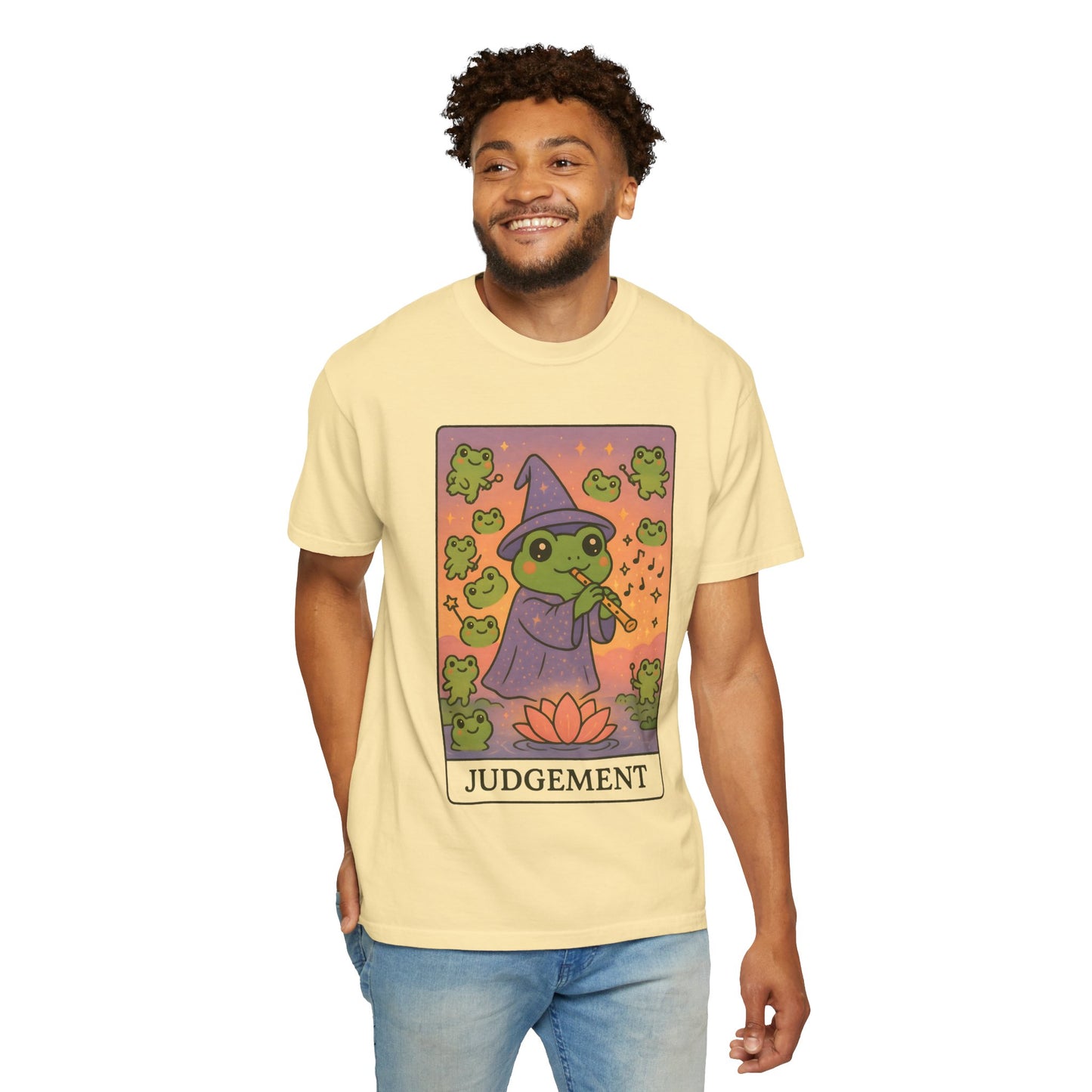 Cute Tarotoads "Judgement" Unisex T-Shirt | Great for Halloween, Warm And Cozy, Great Gift Idea, Astrology Apparel, Unique Tarot Graphic T-Shirt, Good For Cold Weather