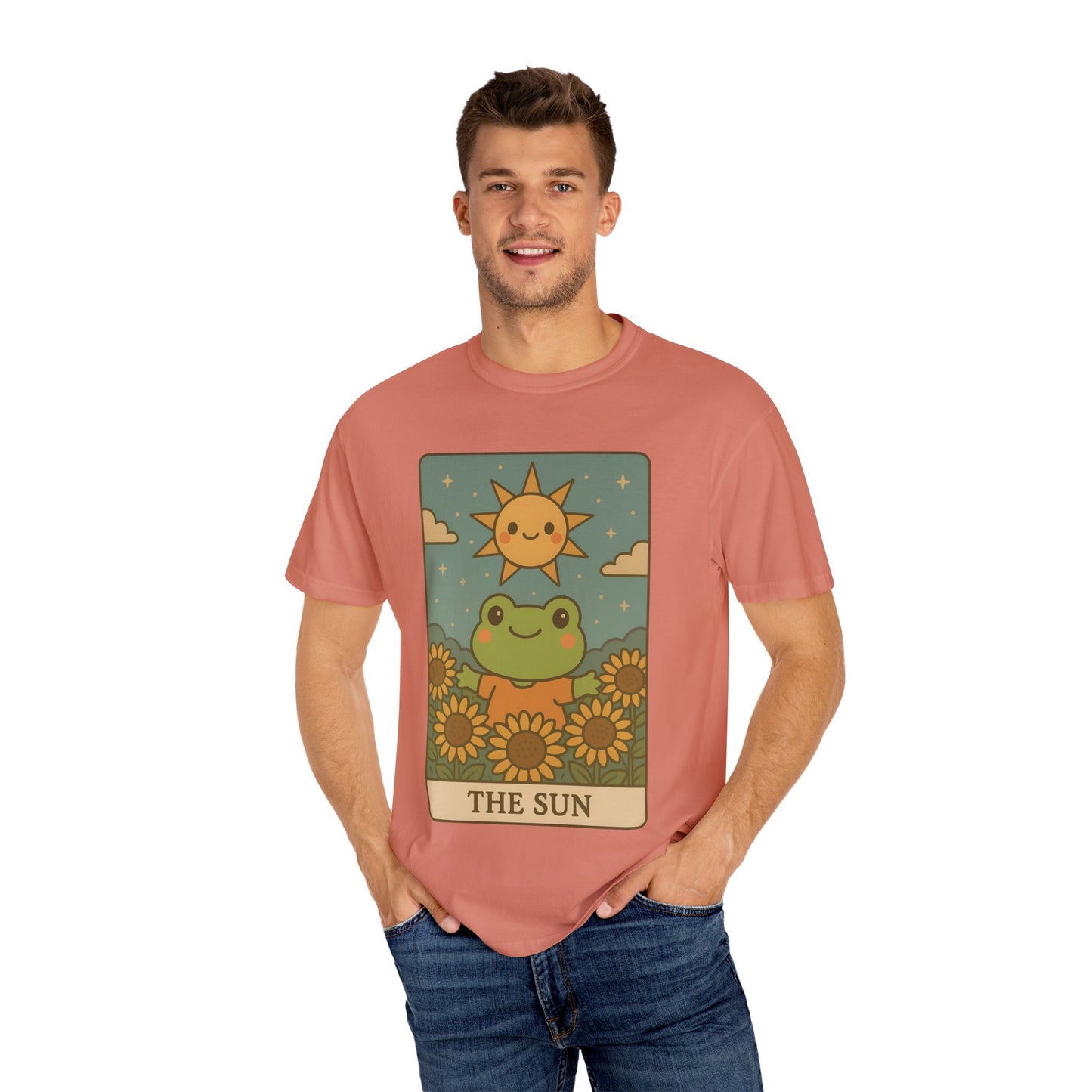 Cute Tarotoads "The Sun" Unisex T-Shirt | Great for Halloween, Warm And Cozy, Great Gift Idea, Astrology Apparel, Unique Tarot Graphic T-Shirt, Good For Cold Weather