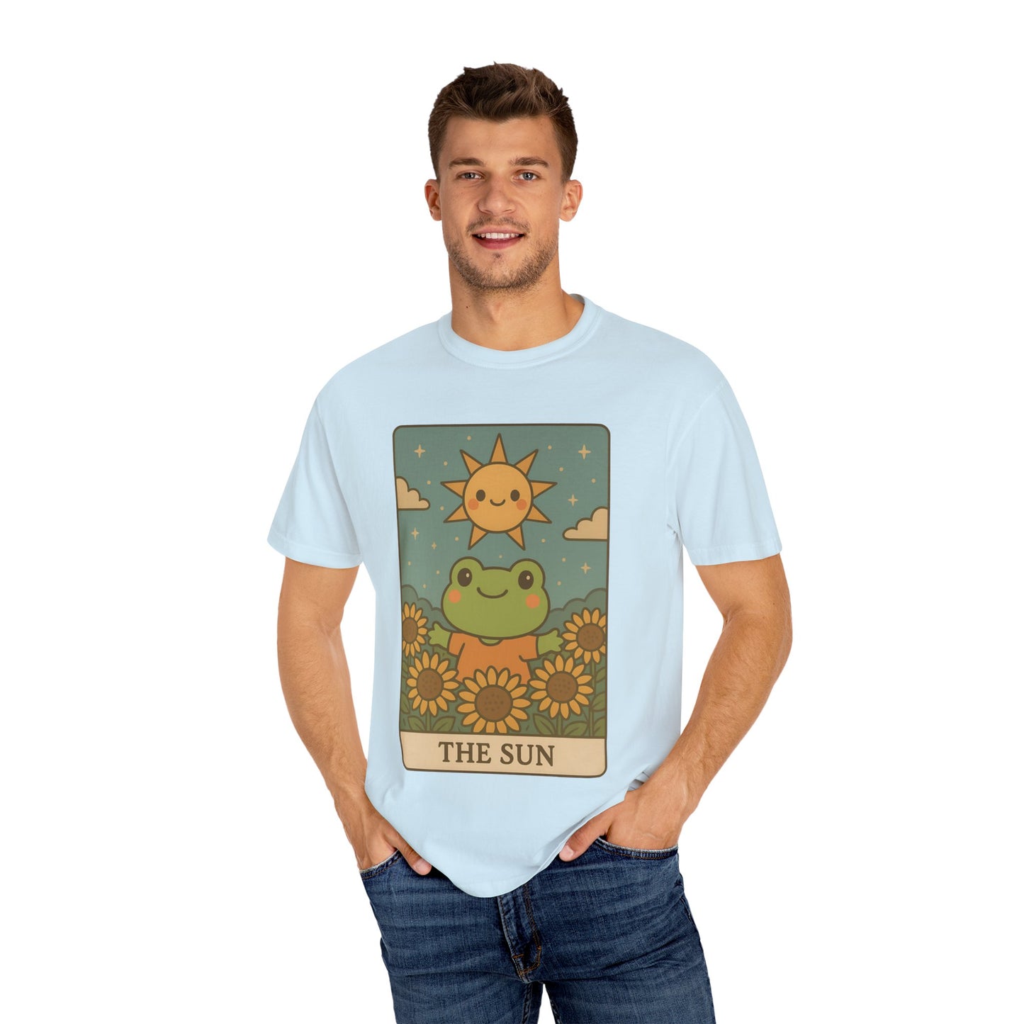 Cute Tarotoads "The Sun" Unisex T-Shirt | Great for Halloween, Warm And Cozy, Great Gift Idea, Astrology Apparel, Unique Tarot Graphic T-Shirt, Good For Cold Weather