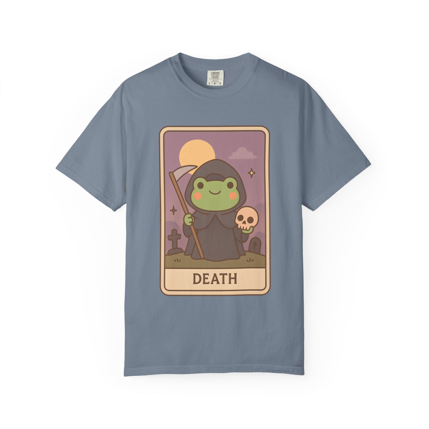 Unisex Garment-Dyed T-Shirt | Adorable Graphic T-shirt | Tarotoads! - “Death"