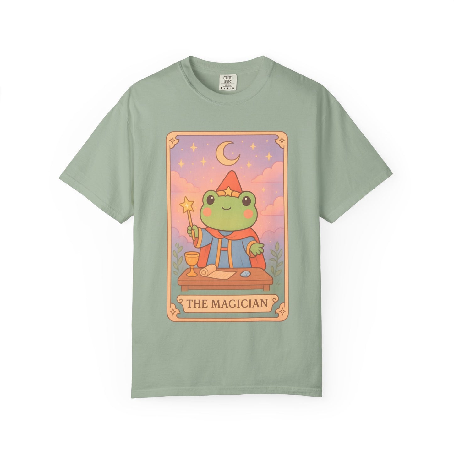 Unisex Garment-Dyed T-Shirt | Adorable Graphic T-shirt | Tarotoads! - “The Magician"