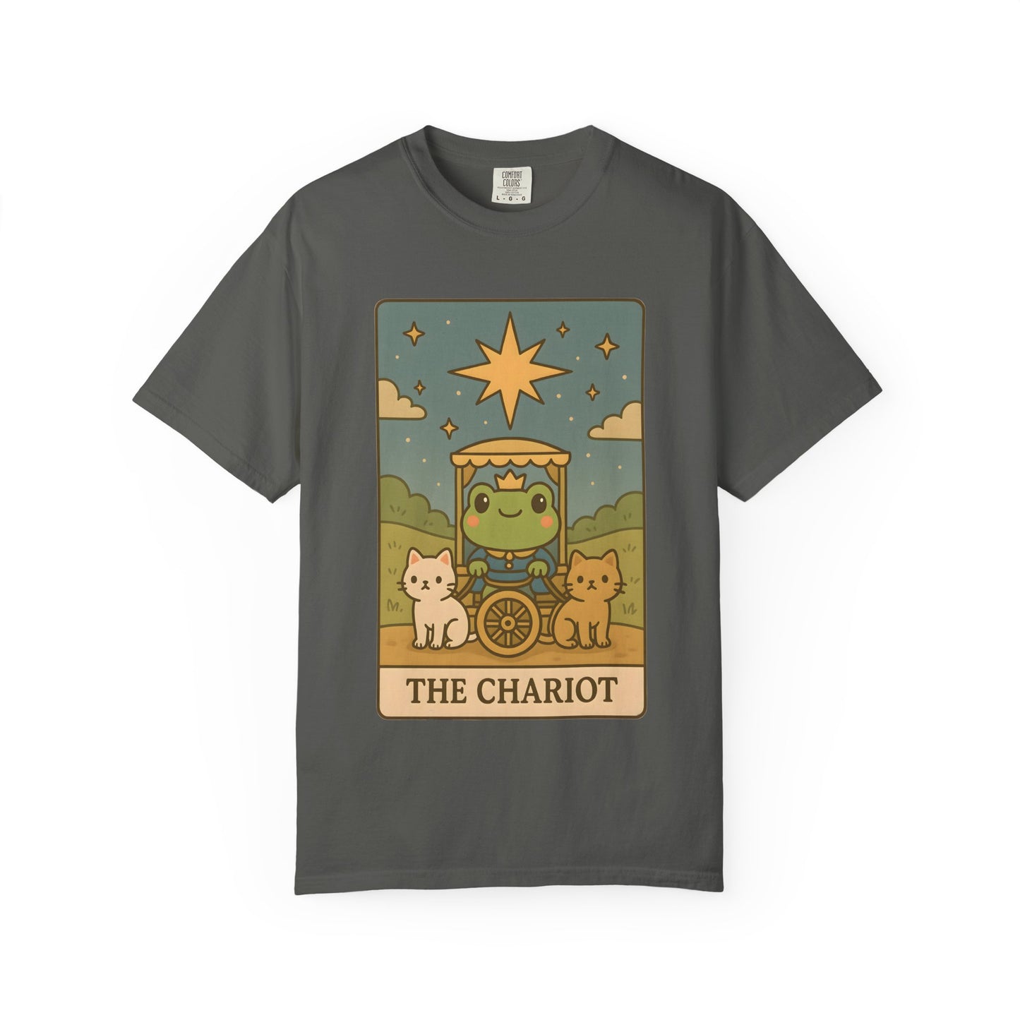 Cute Tarotoads "The Chariot" Unisex T-Shirt | Great for Halloween, Warm And Cozy, Great Gift Idea, Astrology Apparel, Unique Tarot Graphic T-Shirt, Good For Cold Weather