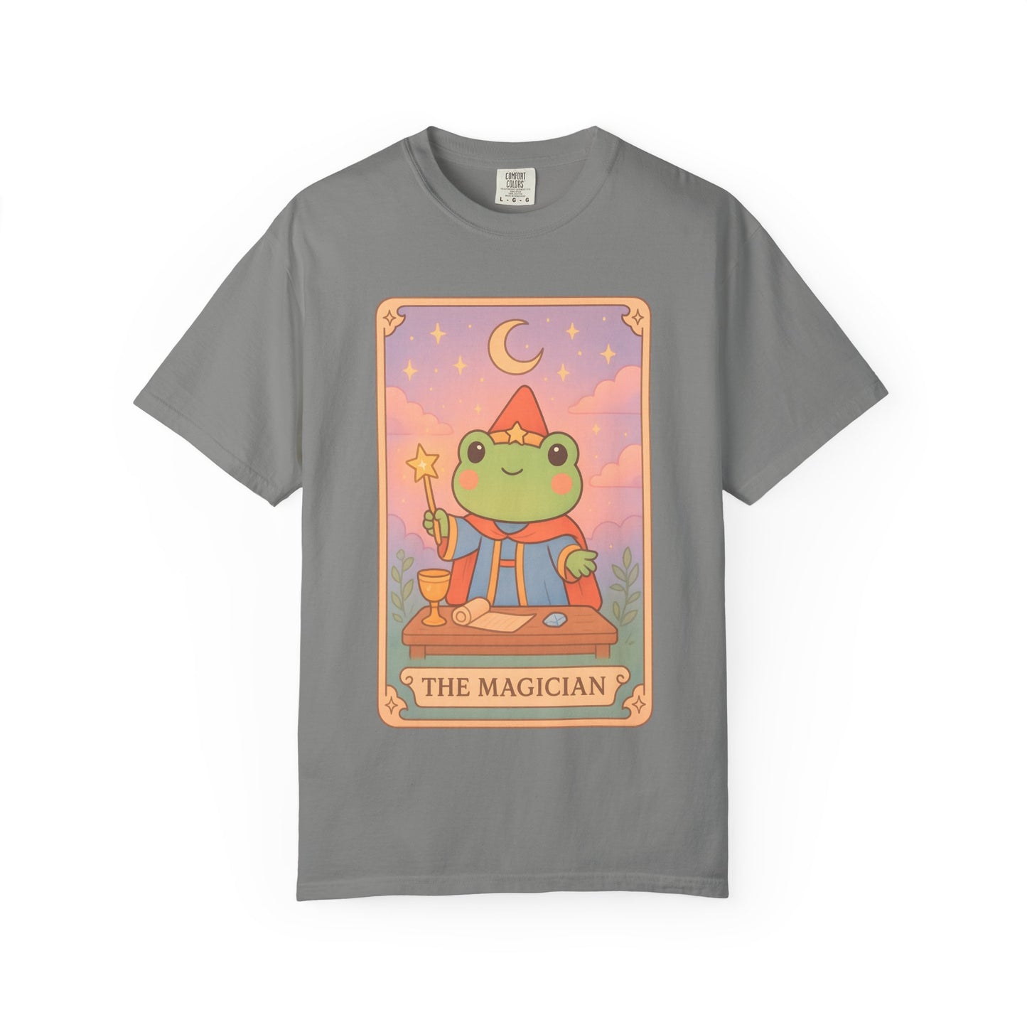 Unisex Garment-Dyed T-Shirt | Adorable Graphic T-shirt | Tarotoads! - “The Magician"