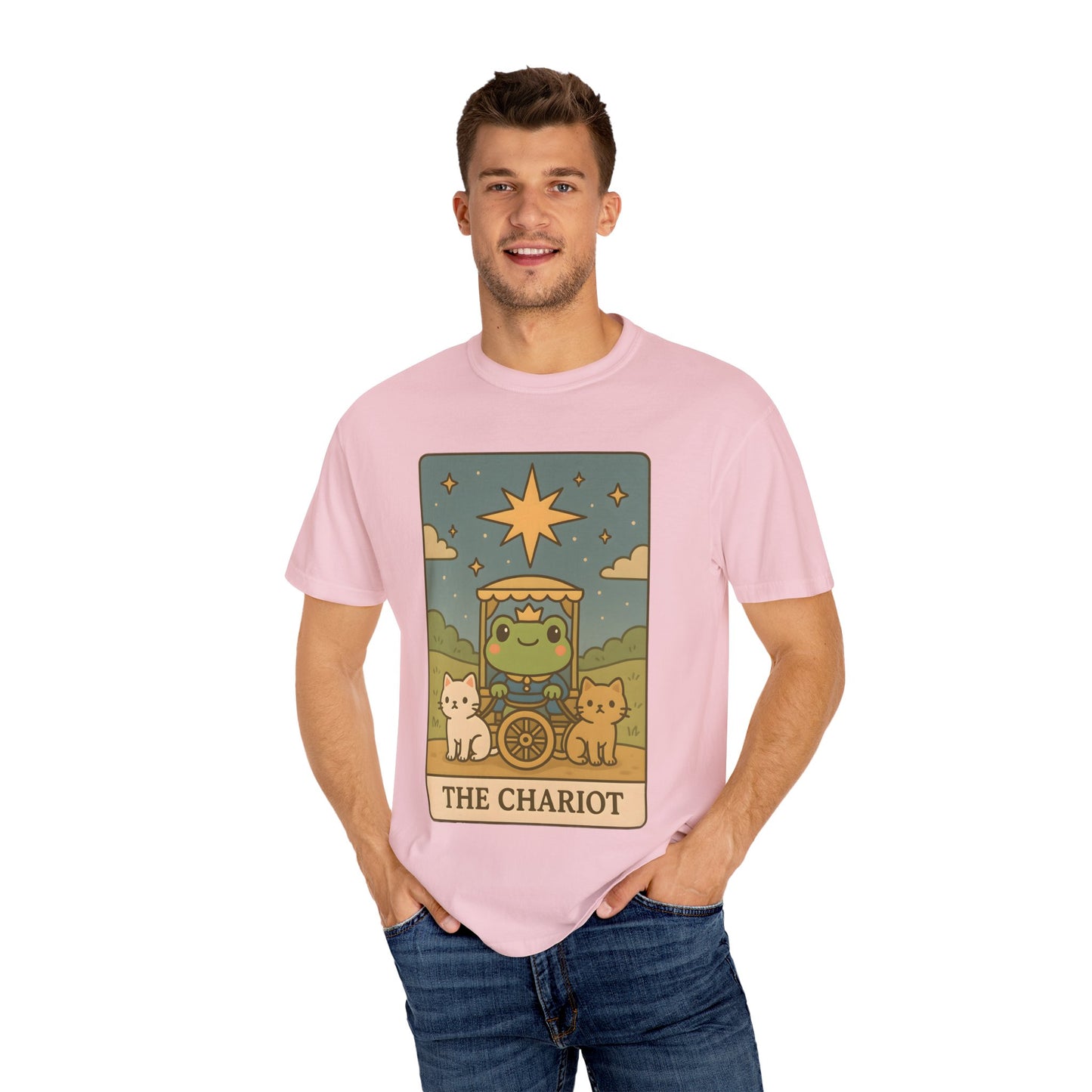 Cute Tarotoads "The Chariot" Unisex T-Shirt | Great for Halloween, Warm And Cozy, Great Gift Idea, Astrology Apparel, Unique Tarot Graphic T-Shirt, Good For Cold Weather