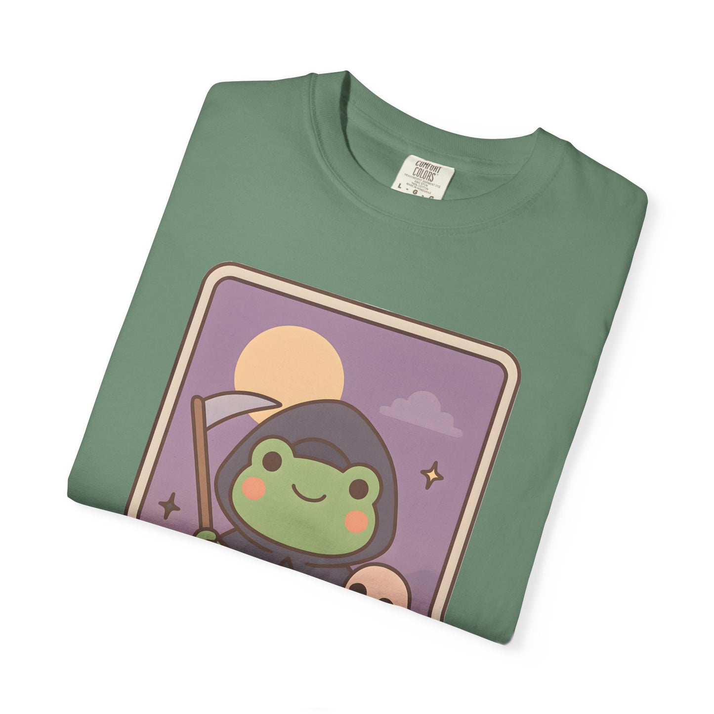 Cute Tarotoads "Death" Unisex T-Shirt | Great for Halloween, Warm And Cozy, Great Gift Idea, Astrology Apparel, Unique Tarot Graphic T-Shirt, Good For Cold Weather