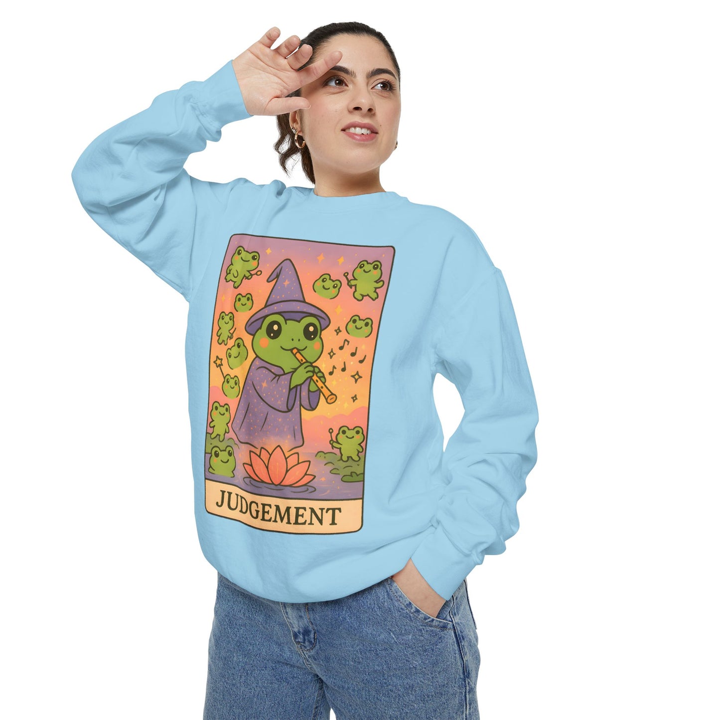 Cozy Tarotoads "Judgement" Unisex Sweatshirt | Astrology Apparel, Perfect for Casual Wear, Gift for Friends Family, Great For Frog and Tarot Lovers, Unisex Apparel