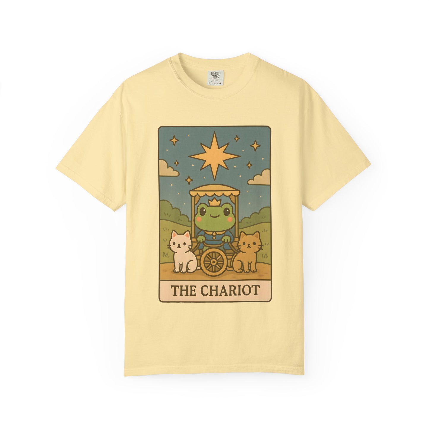 Cute Tarotoads "The Chariot" Unisex T-Shirt | Great for Halloween, Warm And Cozy, Great Gift Idea, Astrology Apparel, Unique Tarot Graphic T-Shirt, Good For Cold Weather