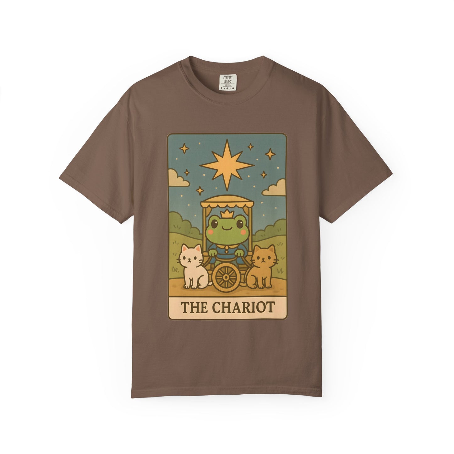 Cute Tarotoads "The Chariot" Unisex T-Shirt | Great for Halloween, Warm And Cozy, Great Gift Idea, Astrology Apparel, Unique Tarot Graphic T-Shirt, Good For Cold Weather