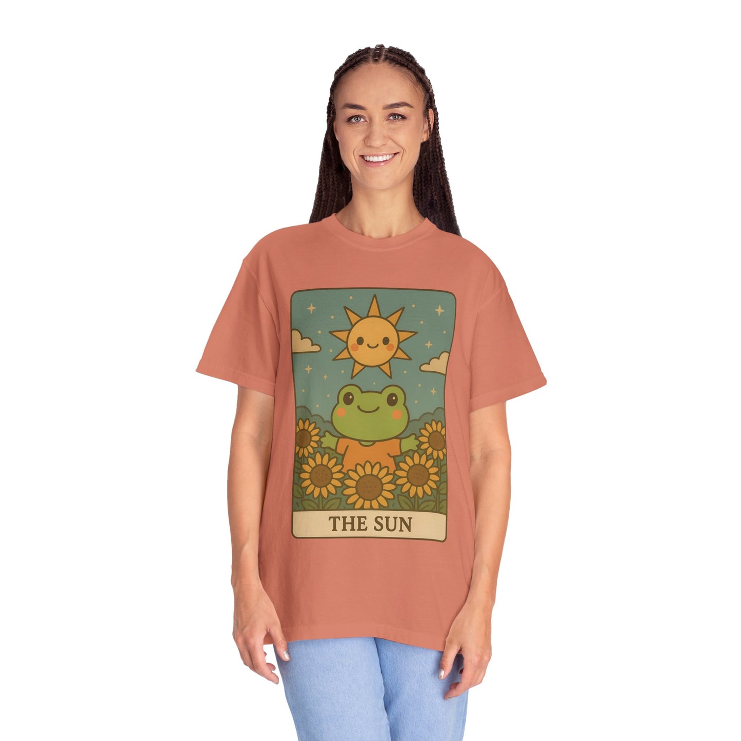 Cute Tarotoads "The Sun" Unisex T-Shirt | Great for Halloween, Warm And Cozy, Great Gift Idea, Astrology Apparel, Unique Tarot Graphic T-Shirt, Good For Cold Weather