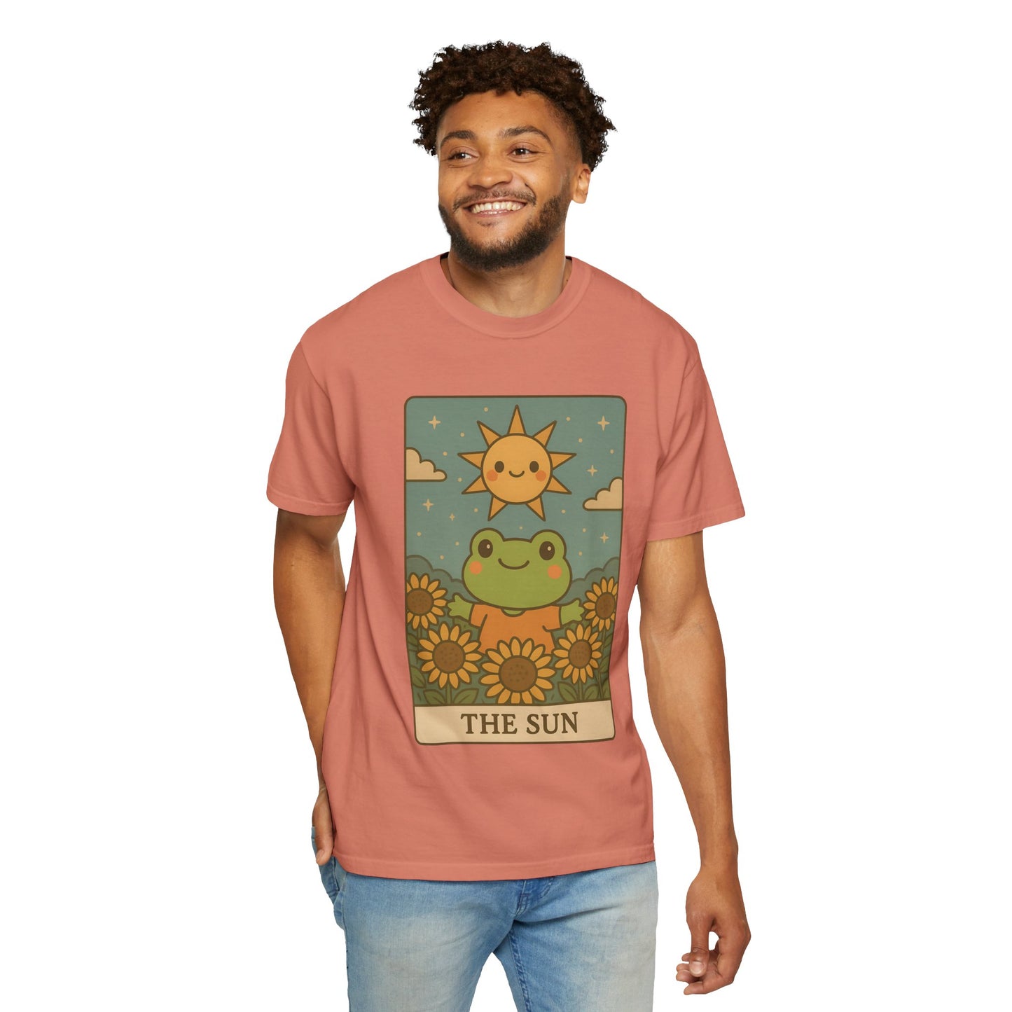 Cute Tarotoads "The Sun" Unisex T-Shirt | Great for Halloween, Warm And Cozy, Great Gift Idea, Astrology Apparel, Unique Tarot Graphic T-Shirt, Good For Cold Weather