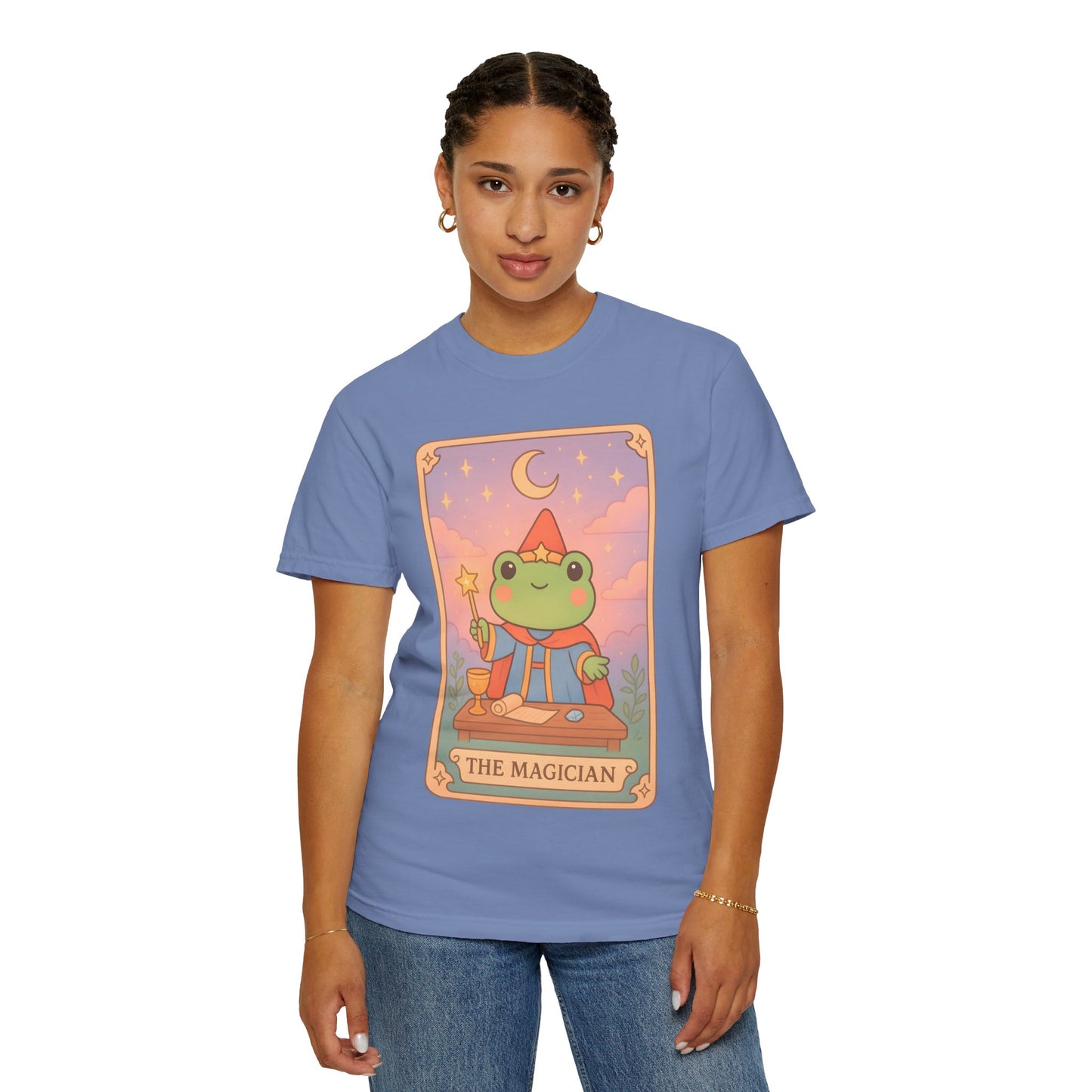 Unisex Garment-Dyed T-Shirt | Adorable Graphic T-shirt | Tarotoads! - “The Magician"